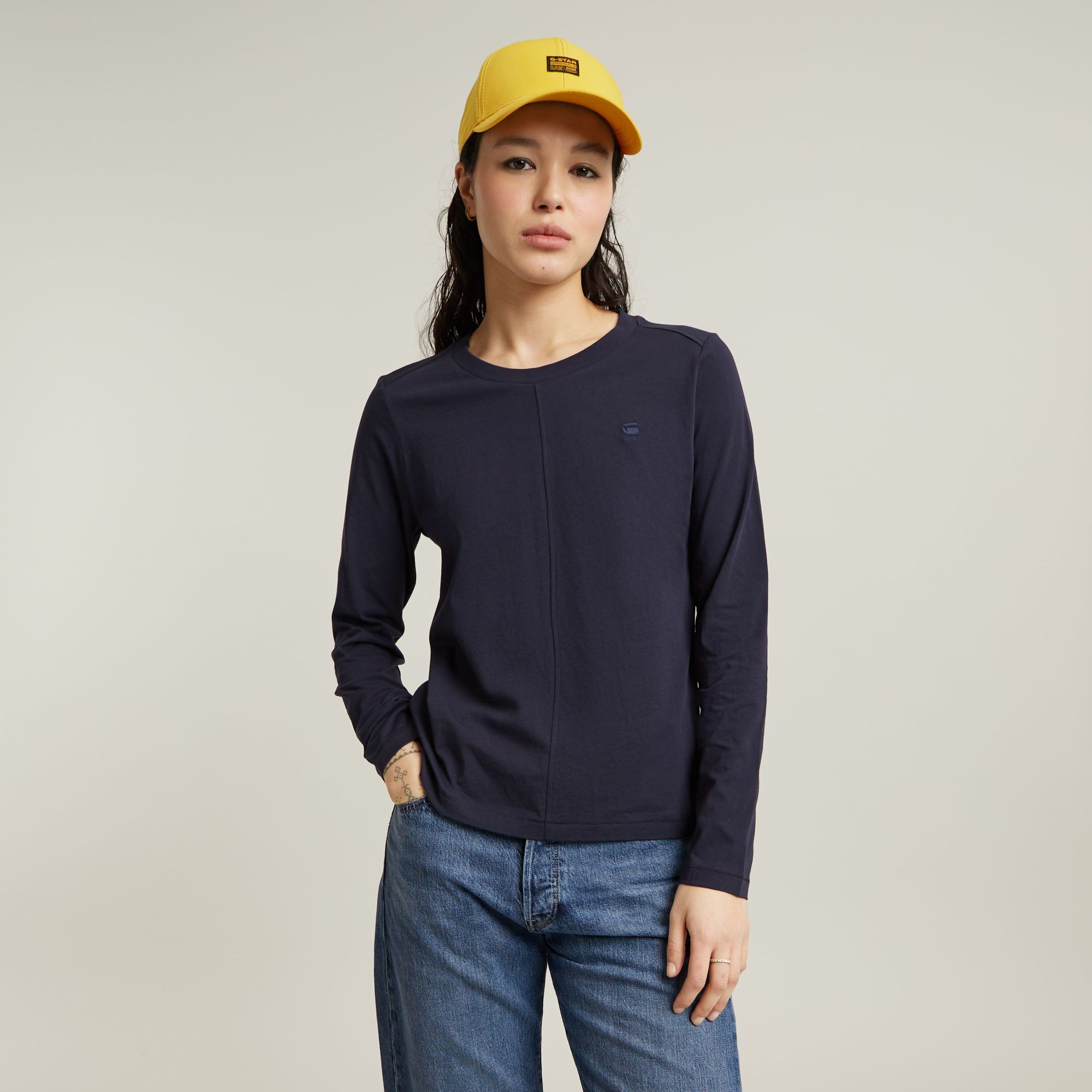 

Front Seam Top - Donkerblauw - Dames