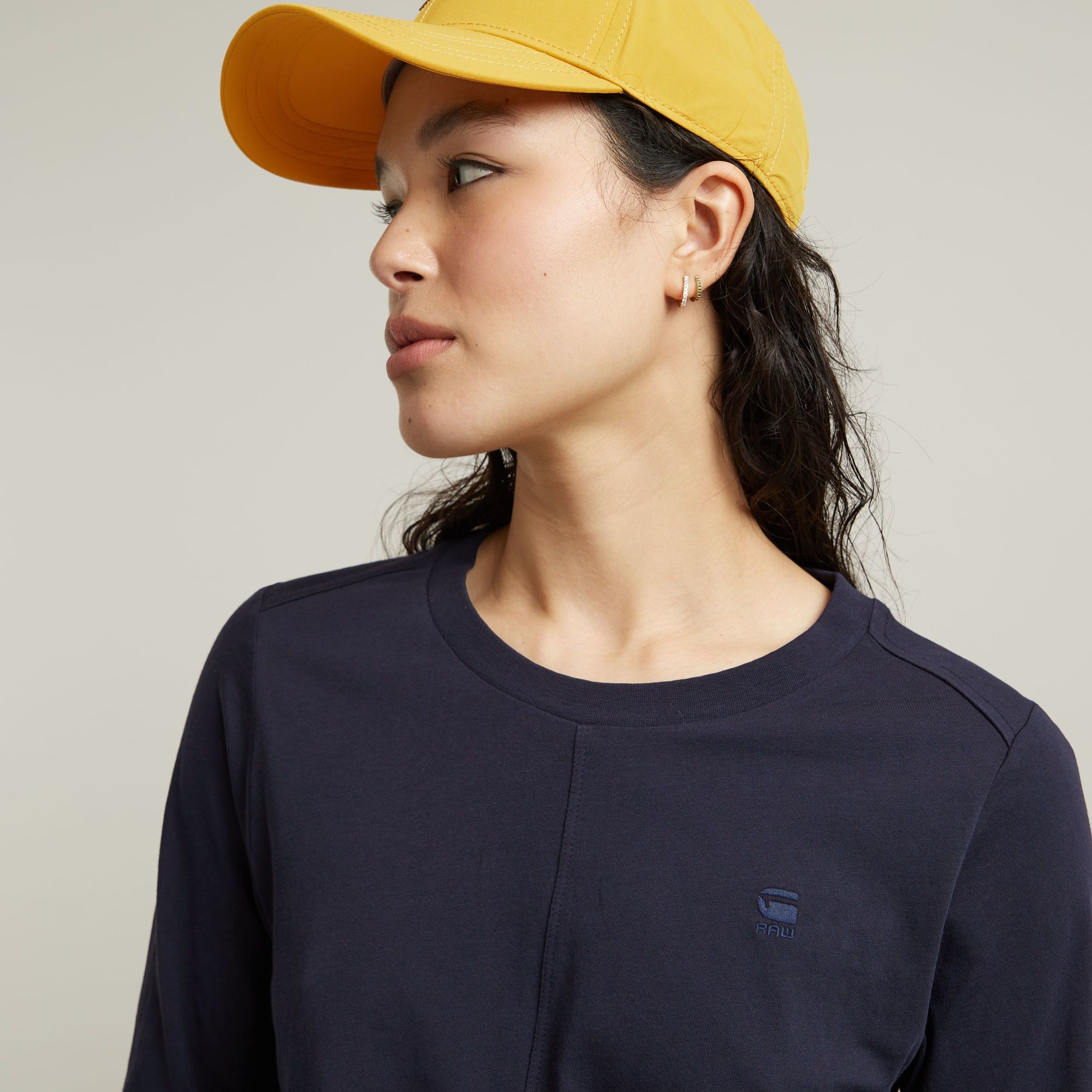 G-Star RAW Front Seam Top Donkerblauw Dames