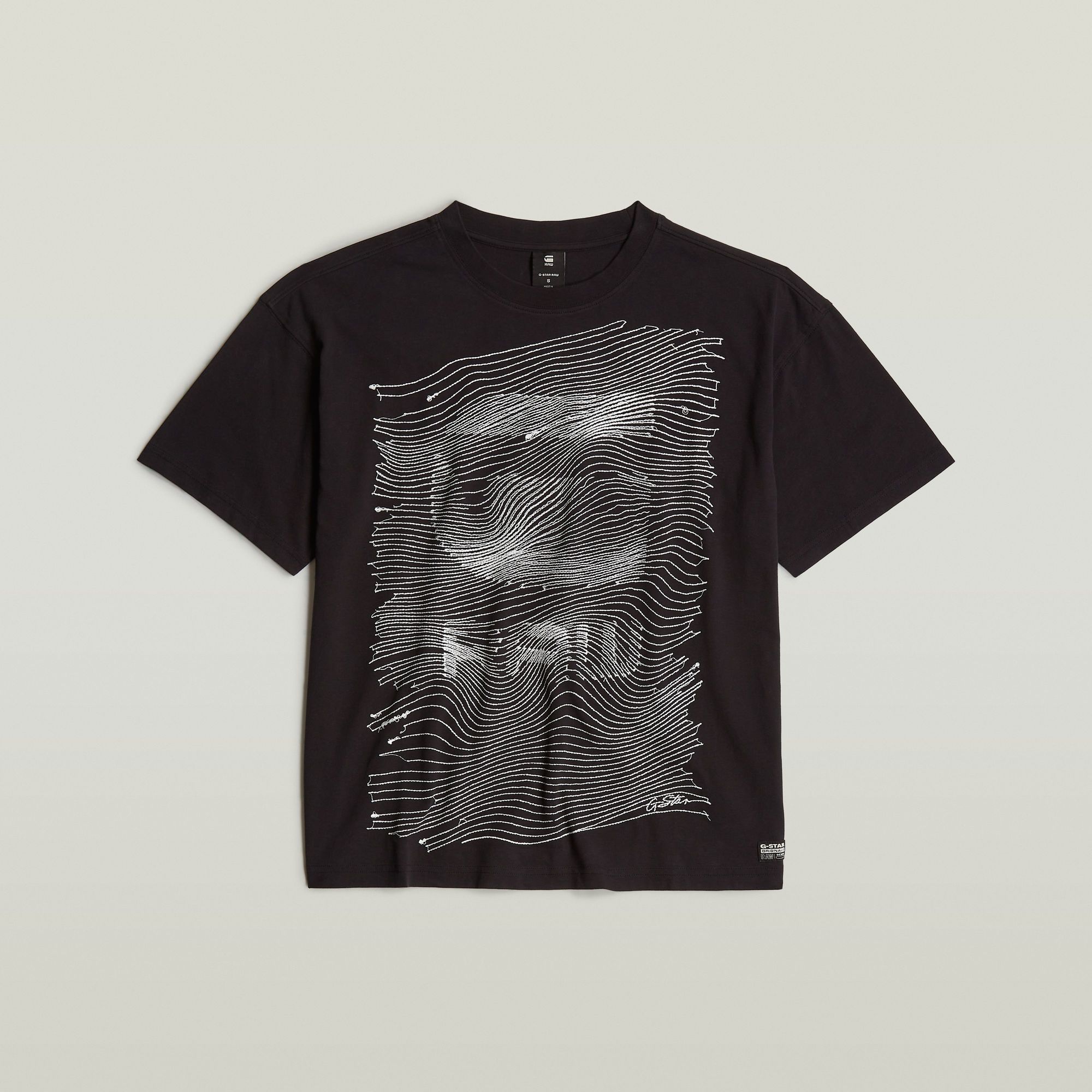 G-Star RAW Faux Embro Loose Top Zwart Dames