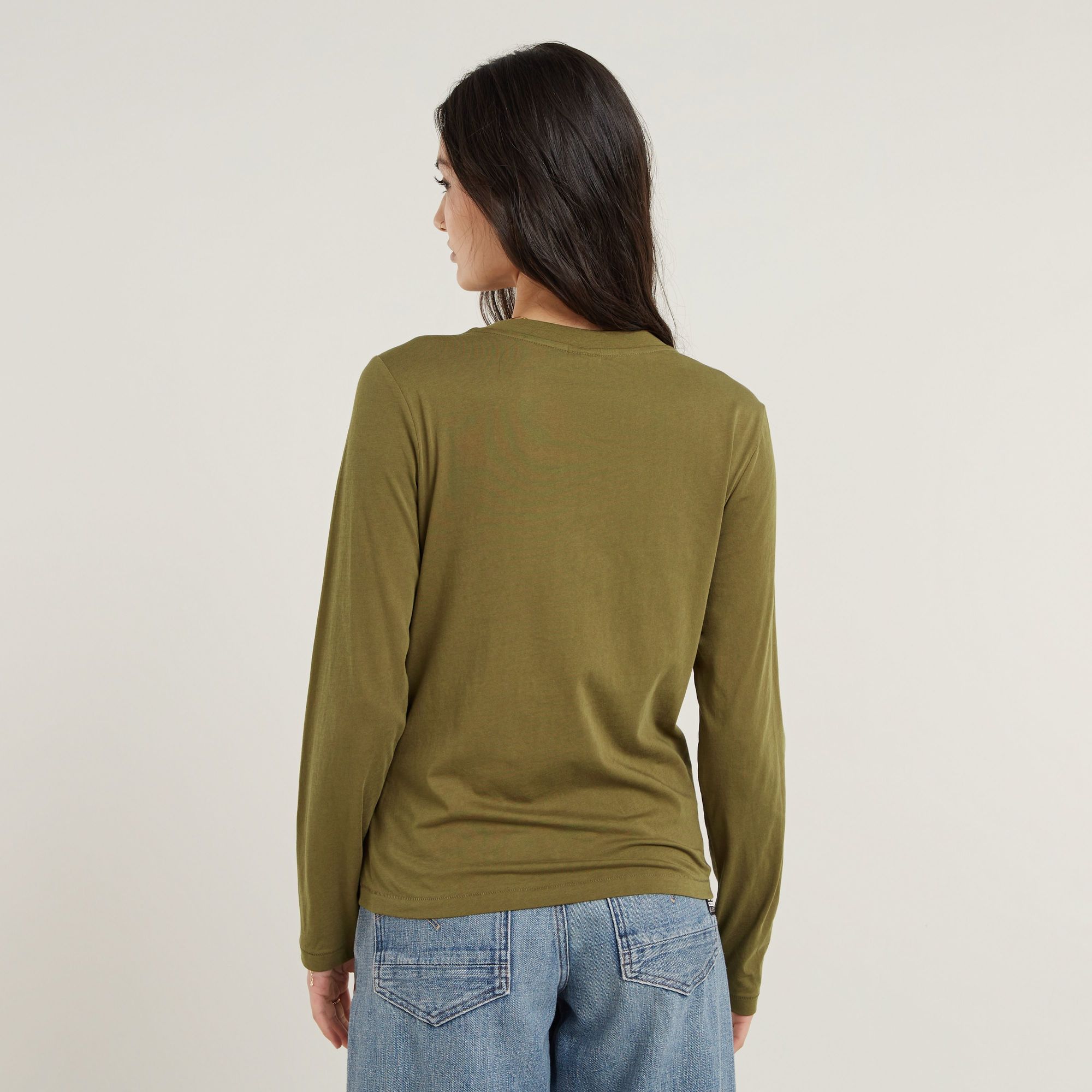 G-Star RAW Front Seam Top Groen Dames