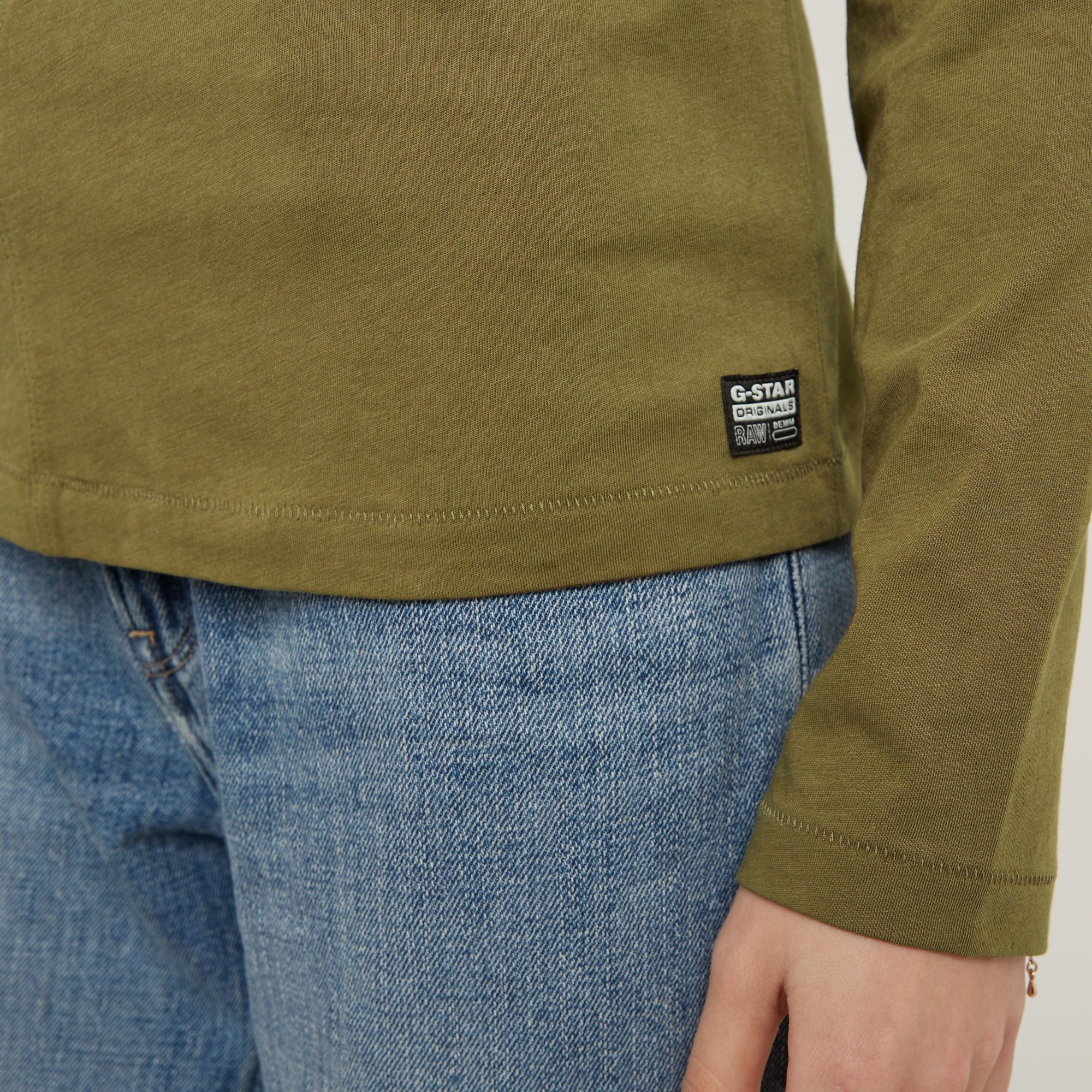 G-Star RAW Front Seam Top Groen Dames