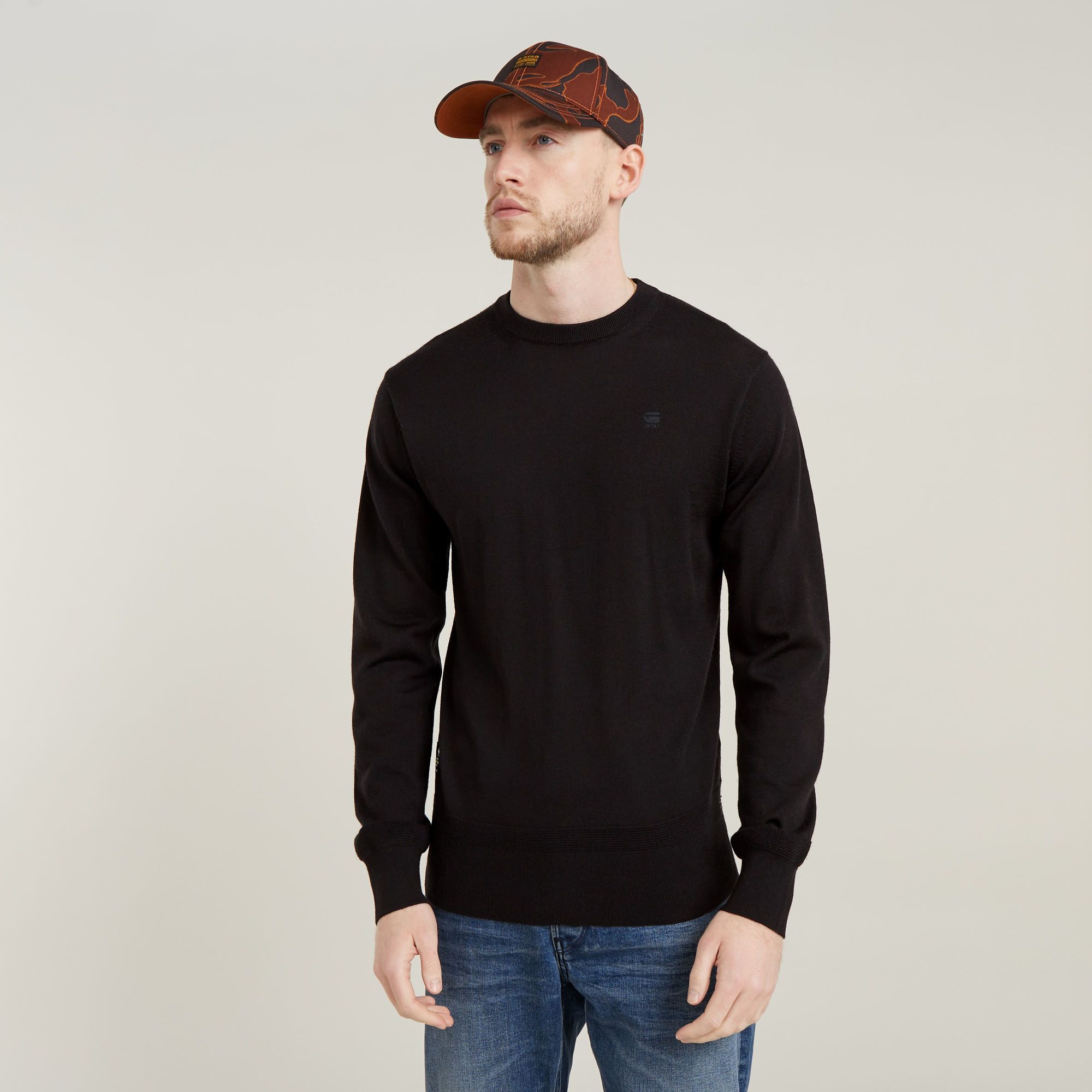 Premium Core Knitted Pullover - Schwarz - Herren