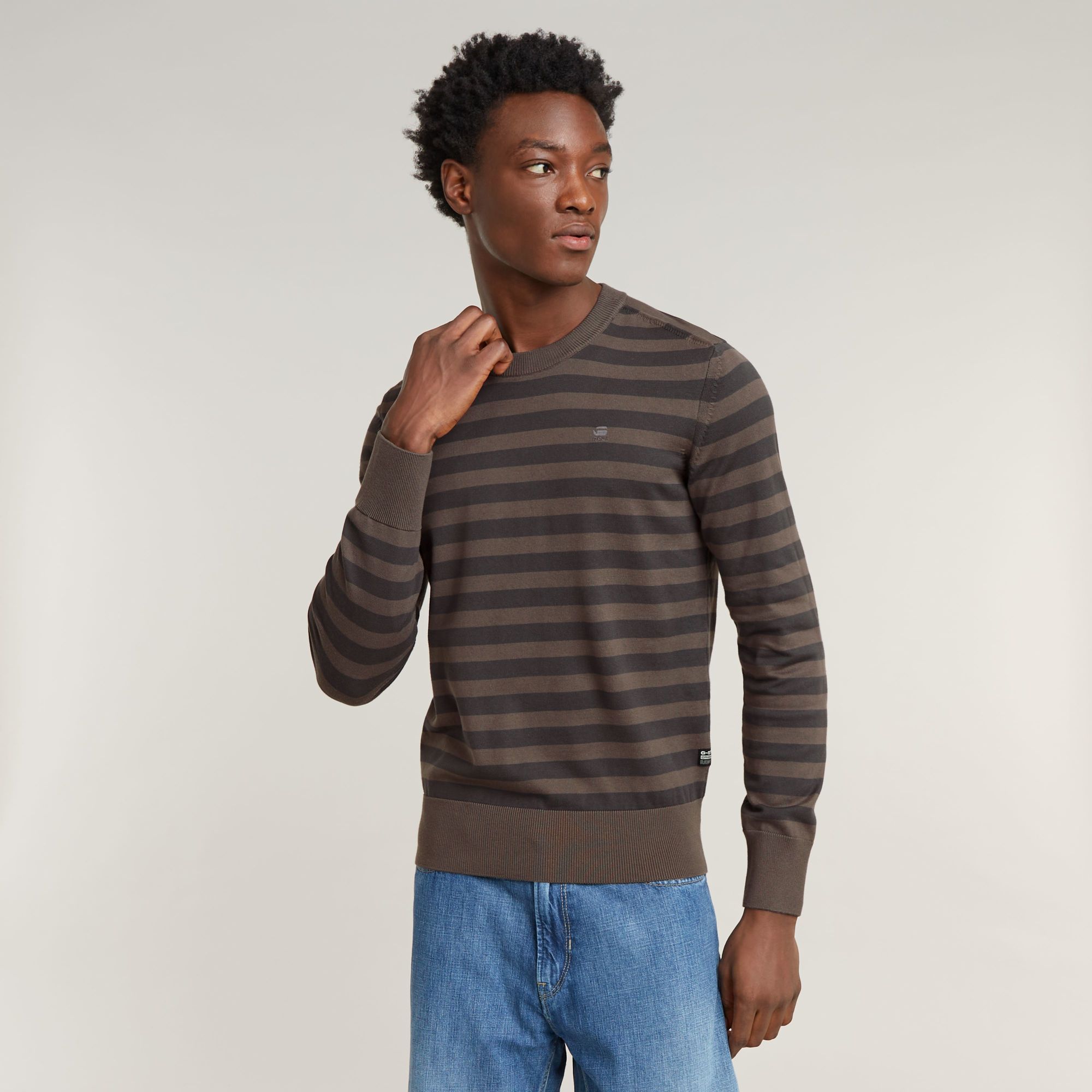 Stripe Knitted Pullover - Mehrfarbig - Herren