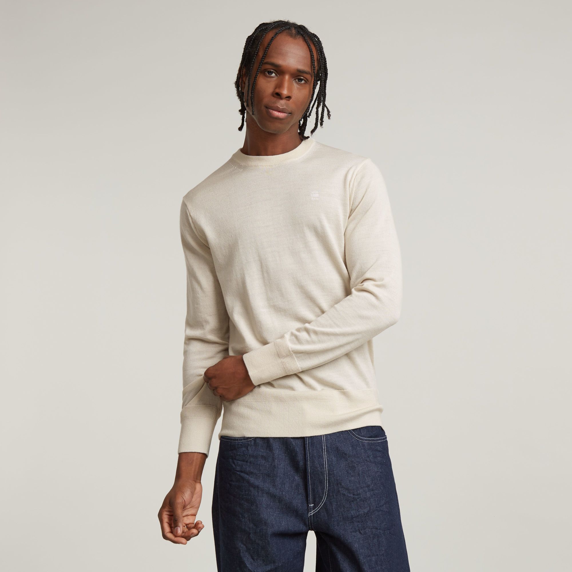 G-Star RAW Premium Core Gebreide Trui Wit Heren