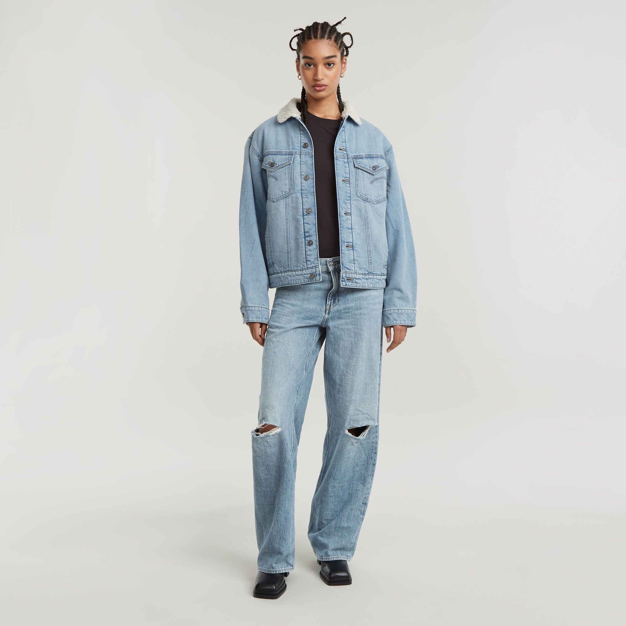 G-Star RAW Relaxed Sherpa Jack Lichtblauw Dames