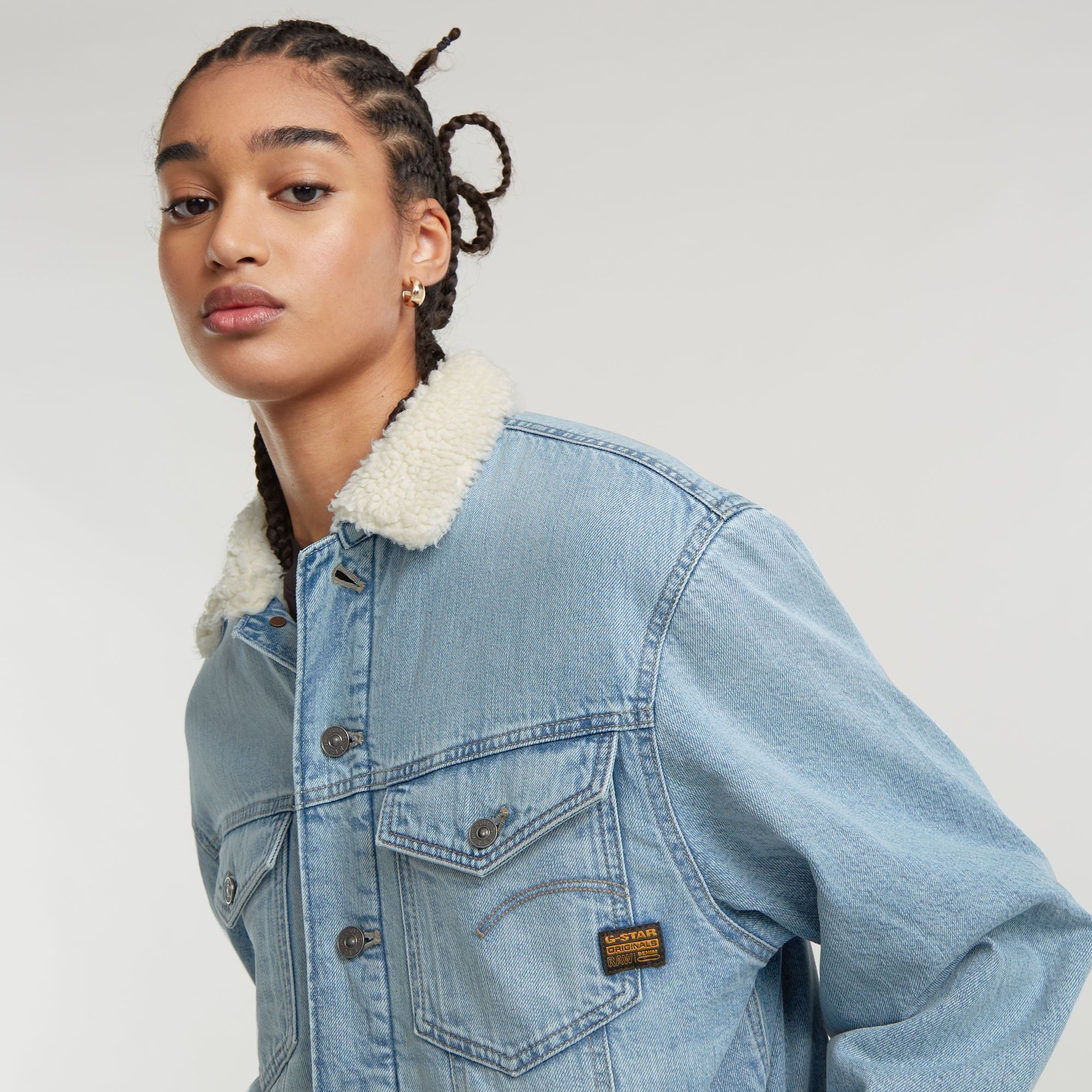 G-Star RAW Relaxed Sherpa Jack Lichtblauw Dames
