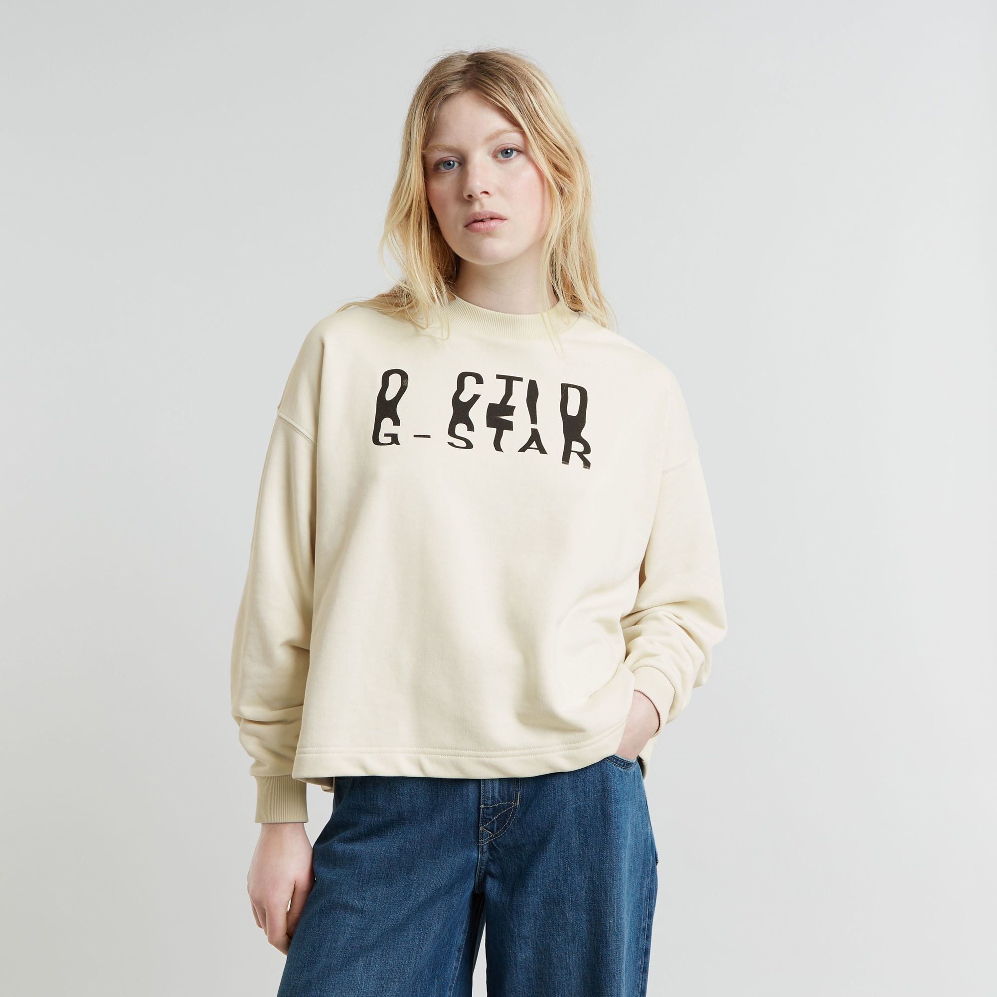 

Chroma Graphic Loose Sweater - White - Women