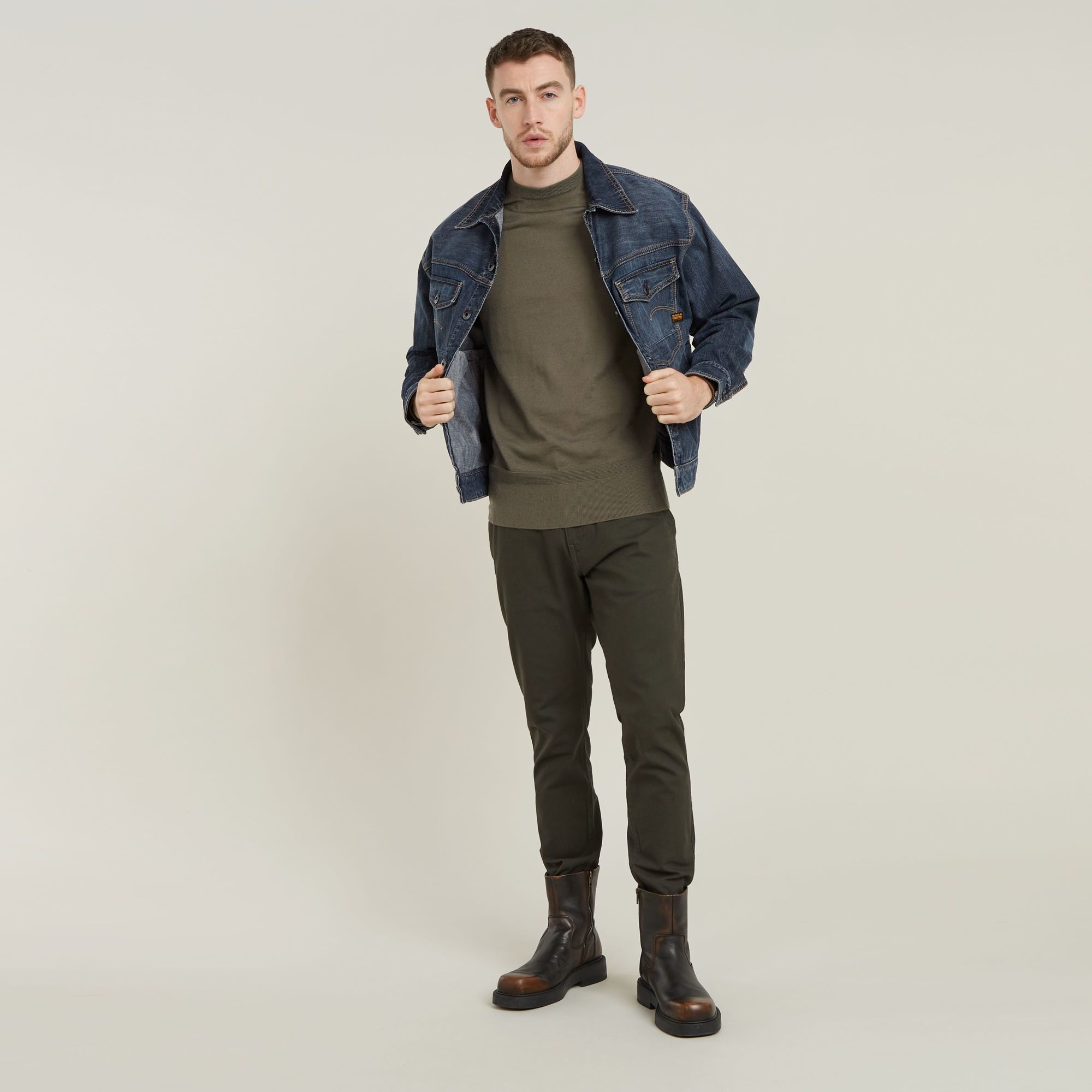 G-Star RAW Premium Core Gebreide Trui Bruin Heren