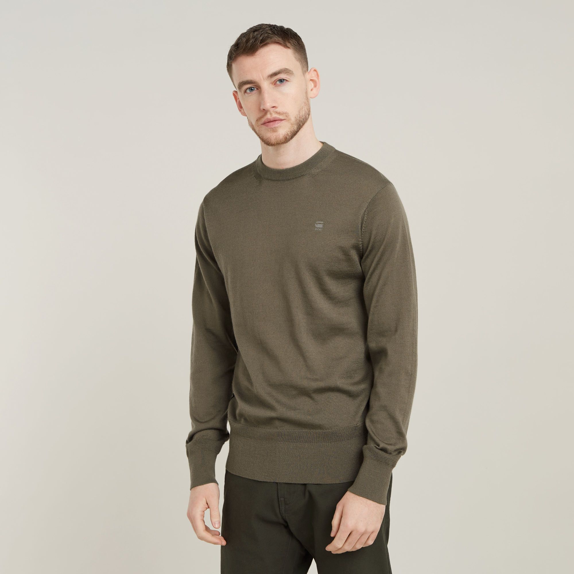 

Premium Core Knitted Sweater - Brown - Men