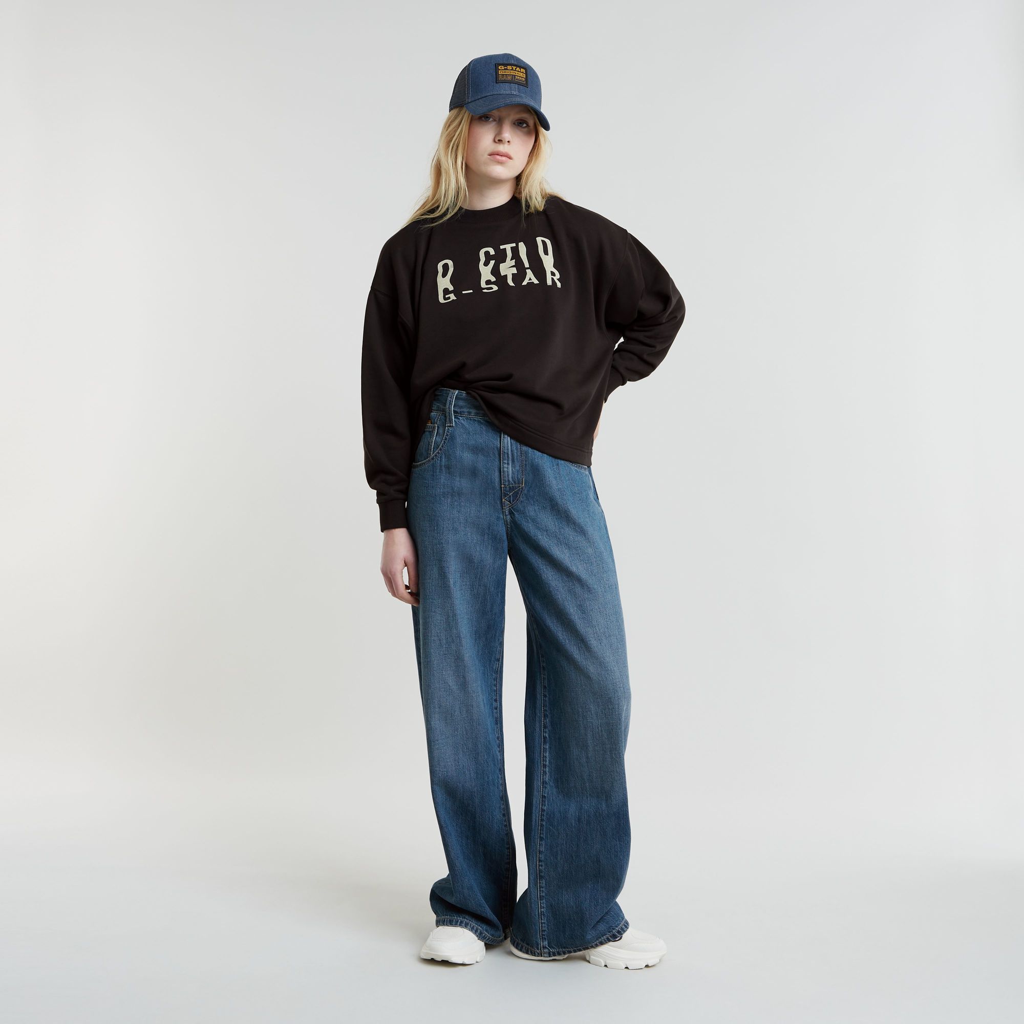 G-Star RAW Chroma Graphic Loose Sweater Zwart Dames