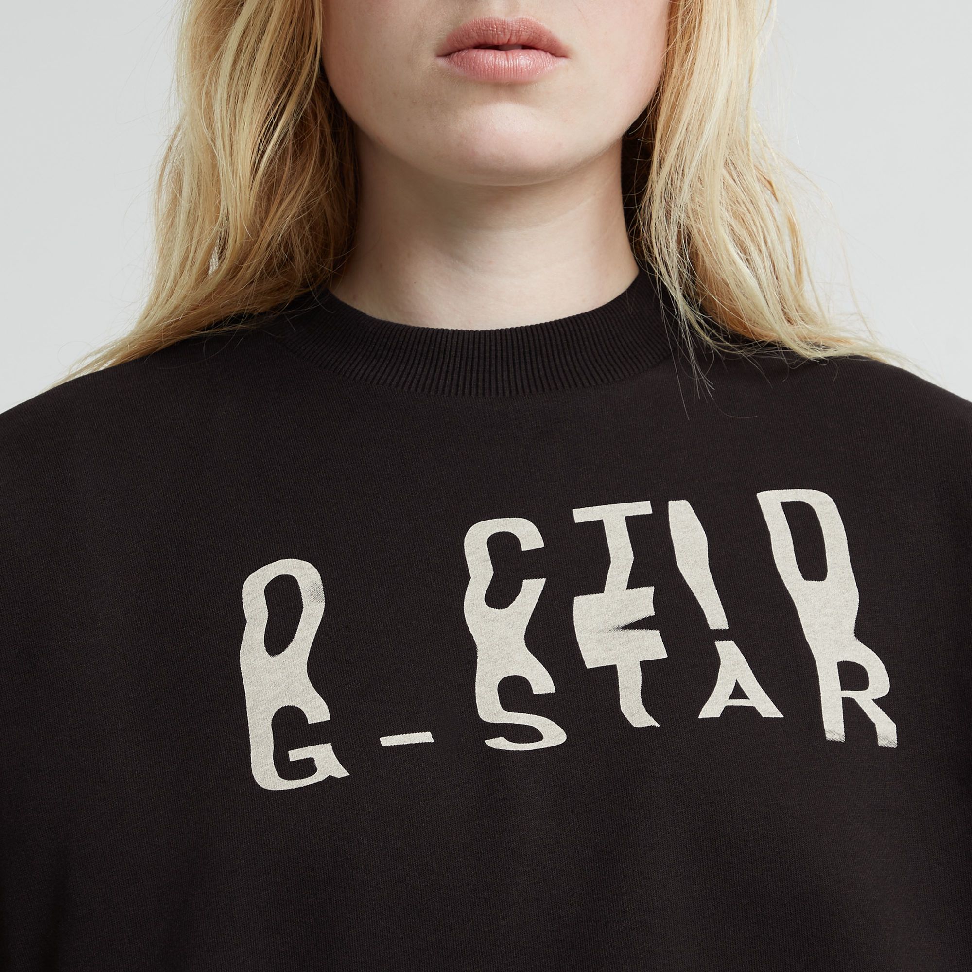 G-Star RAW Chroma Graphic Loose Sweater Zwart Dames