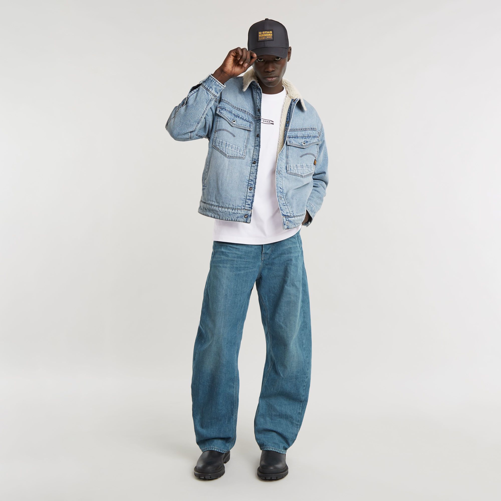 G-Star RAW Dakota Sherpa Jack Lichtblauw Heren