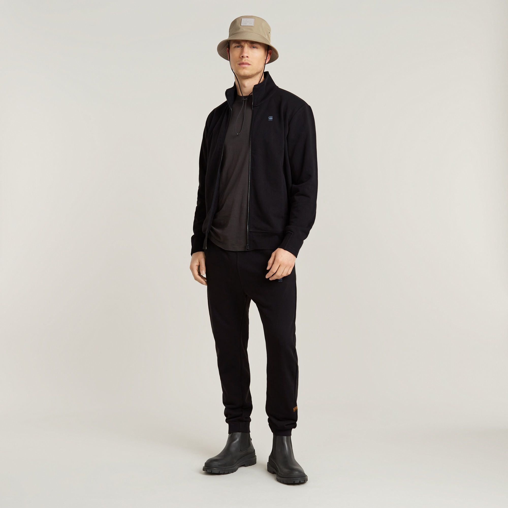 G-Star RAW Nifous Sweater Met Rits Zwart Heren