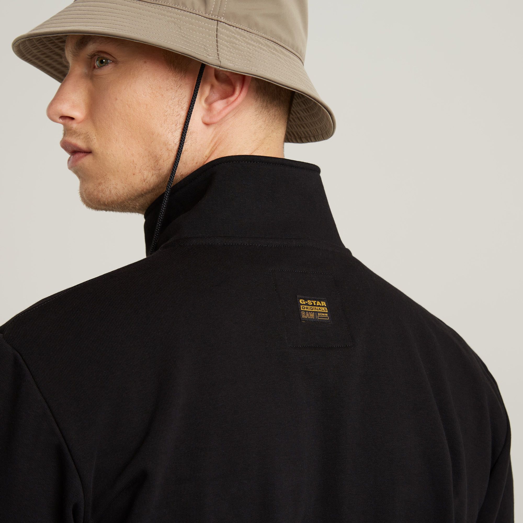 G-Star RAW Nifous Sweater Met Rits Zwart Heren