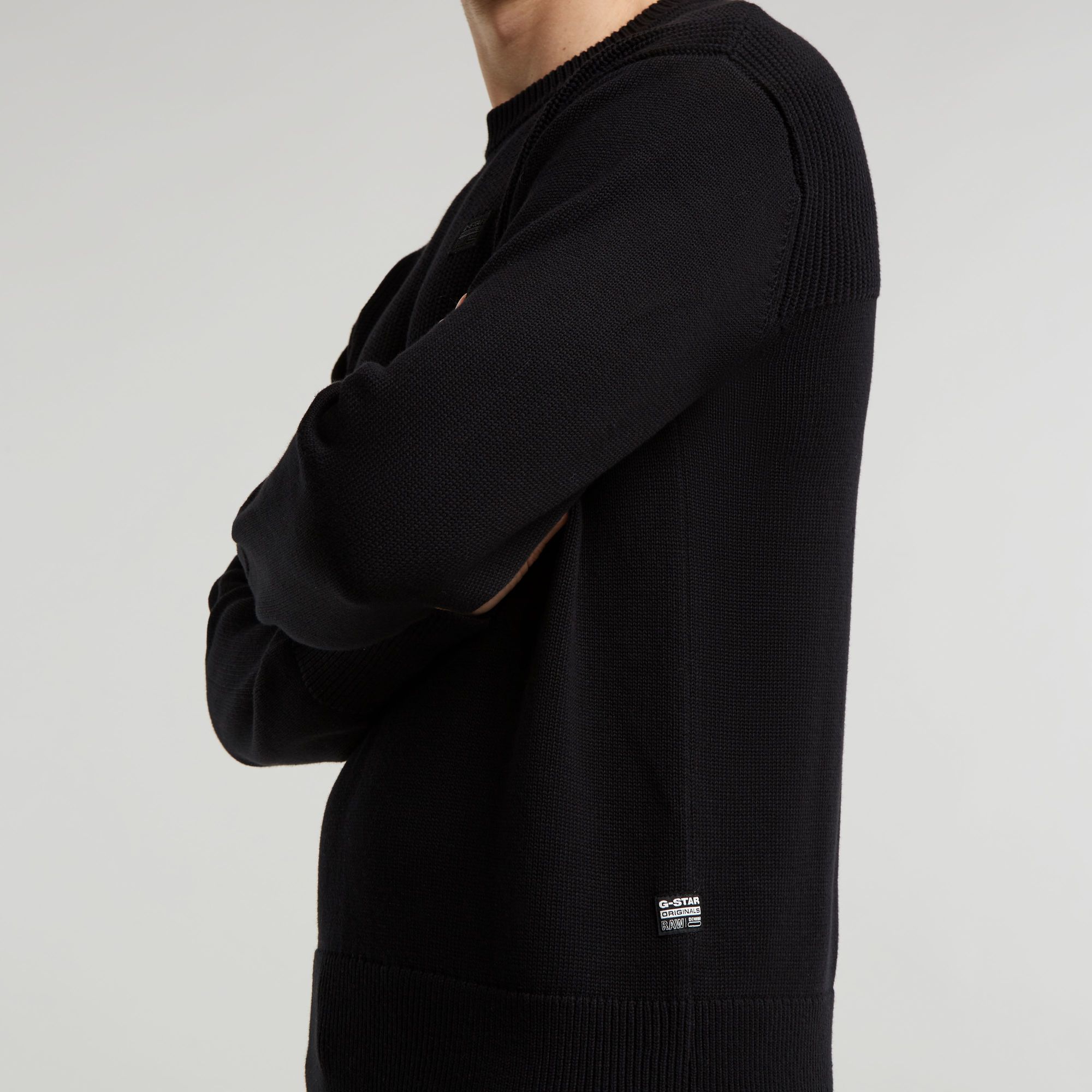 G-Star RAW Fisherman Gebreide Sweater Zwart Heren