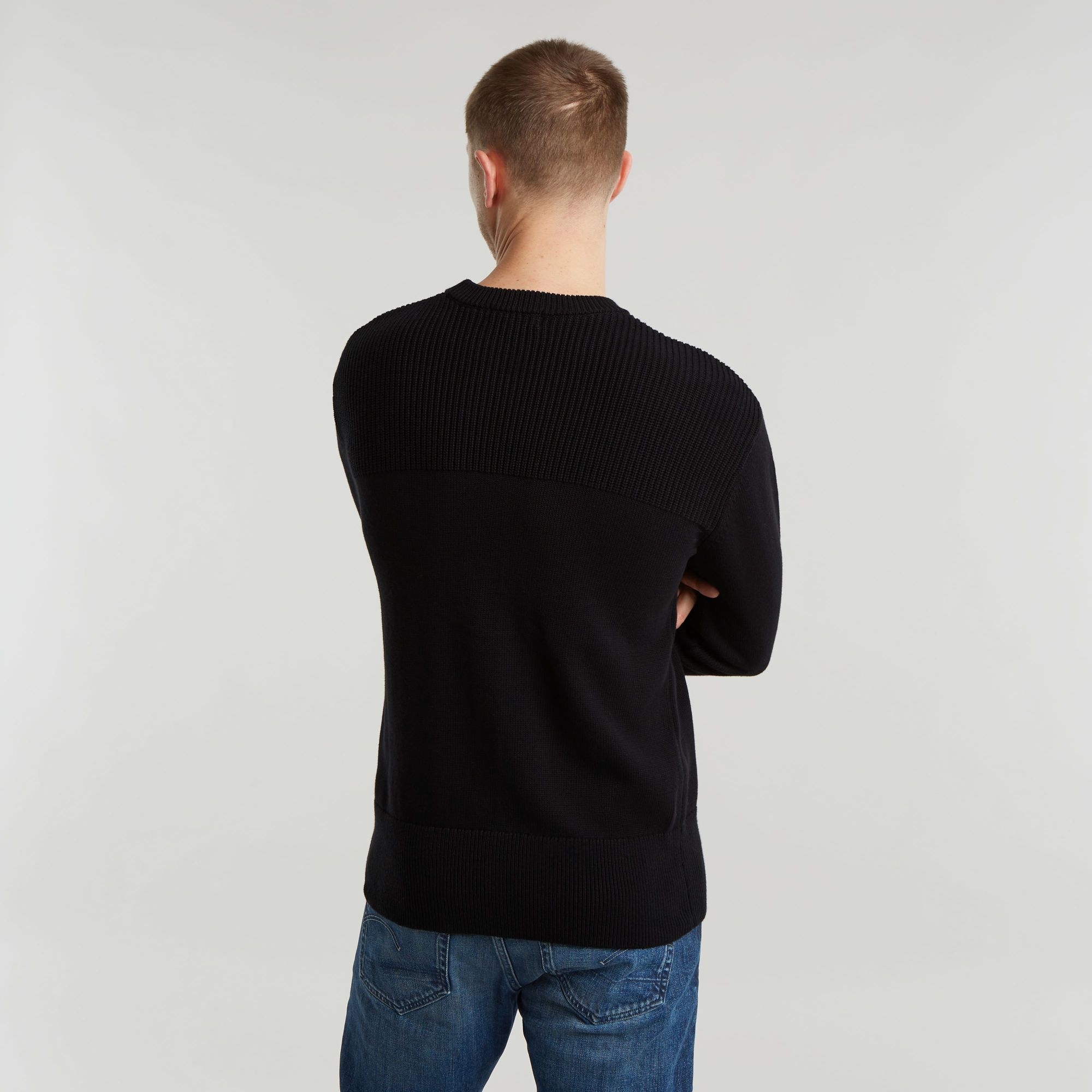 G-Star RAW Fisherman Gebreide Sweater Zwart Heren