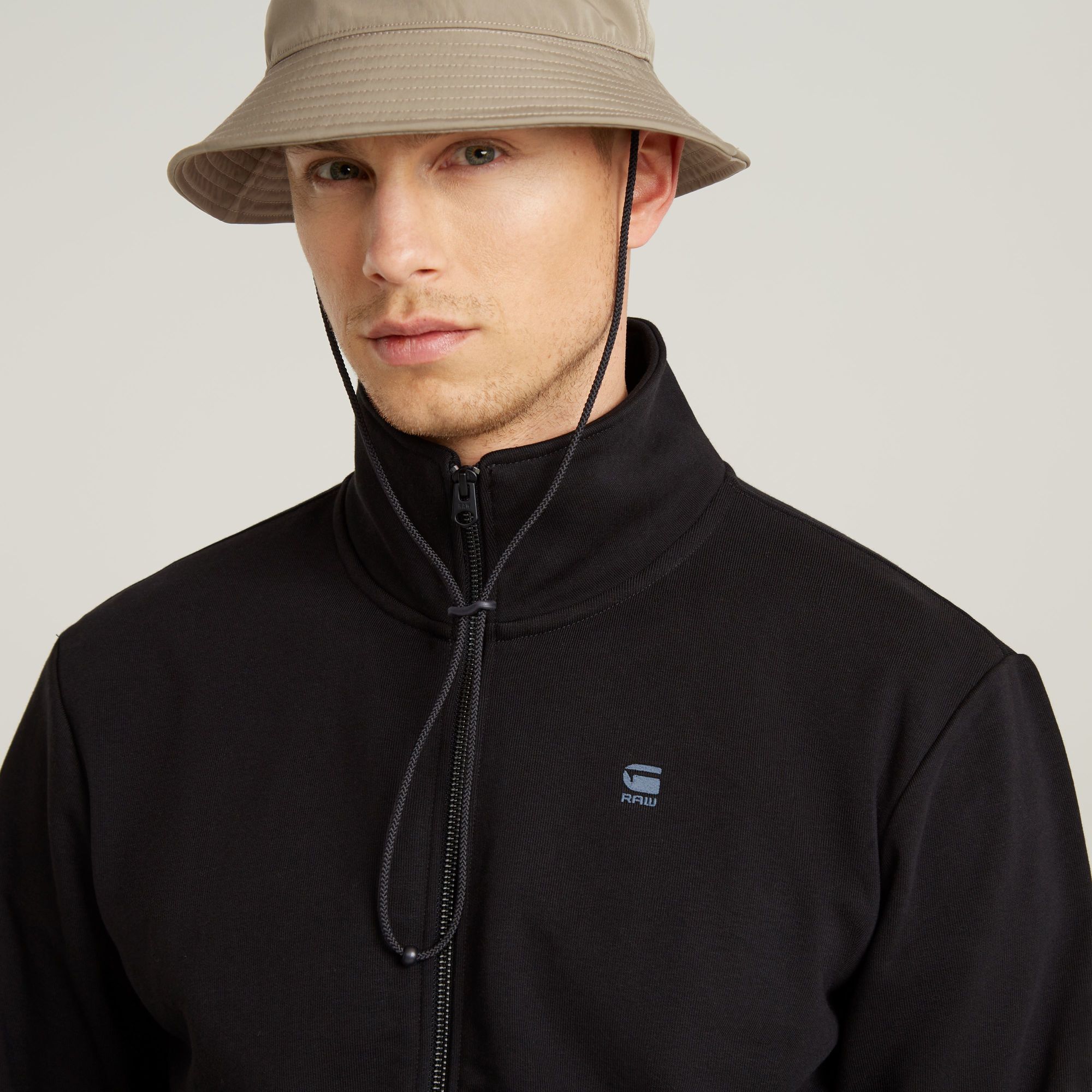 G-Star RAW Nifous Sweater Met Rits Zwart Heren