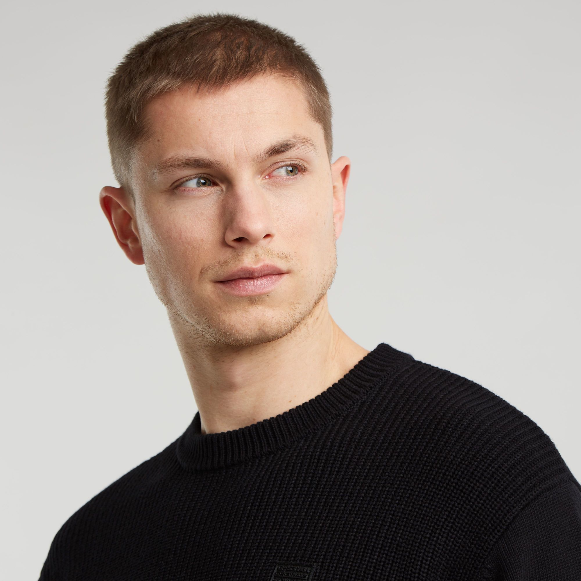 G-Star RAW Fisherman Gebreide Sweater Zwart Heren