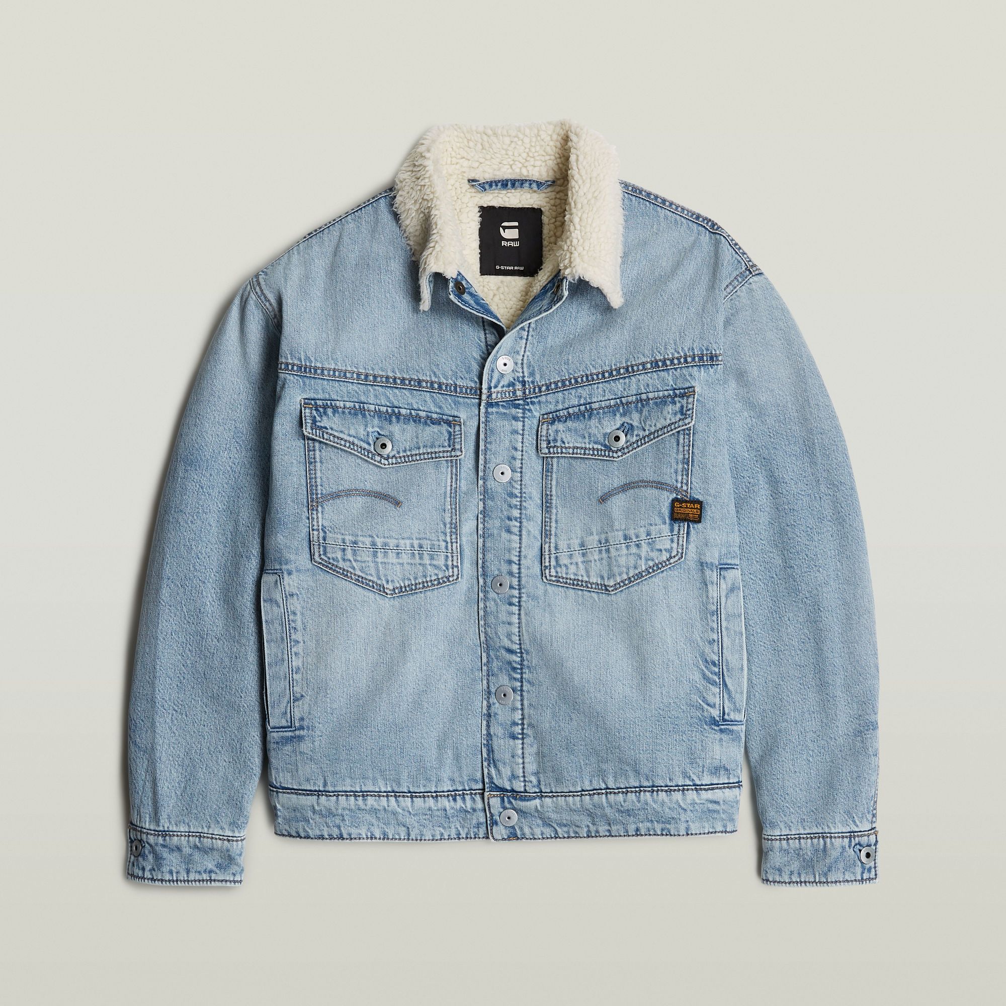 G-Star RAW Dakota Sherpa Jack Lichtblauw Heren