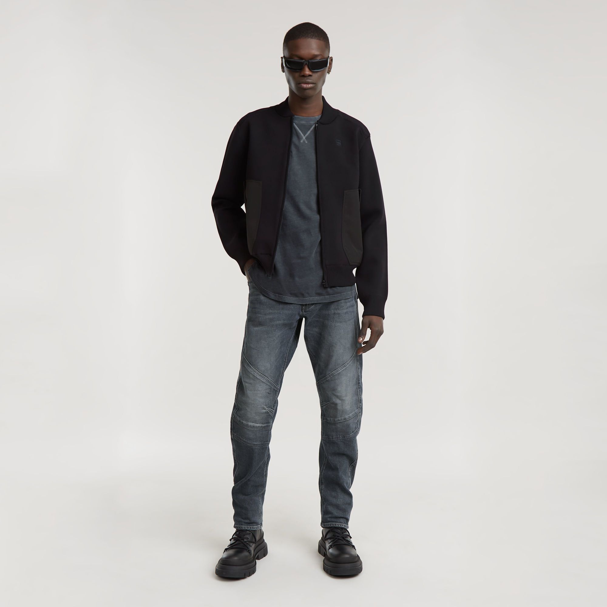 G-Star RAW Engineered Mix Gebreid Bomberjack Zwart Heren