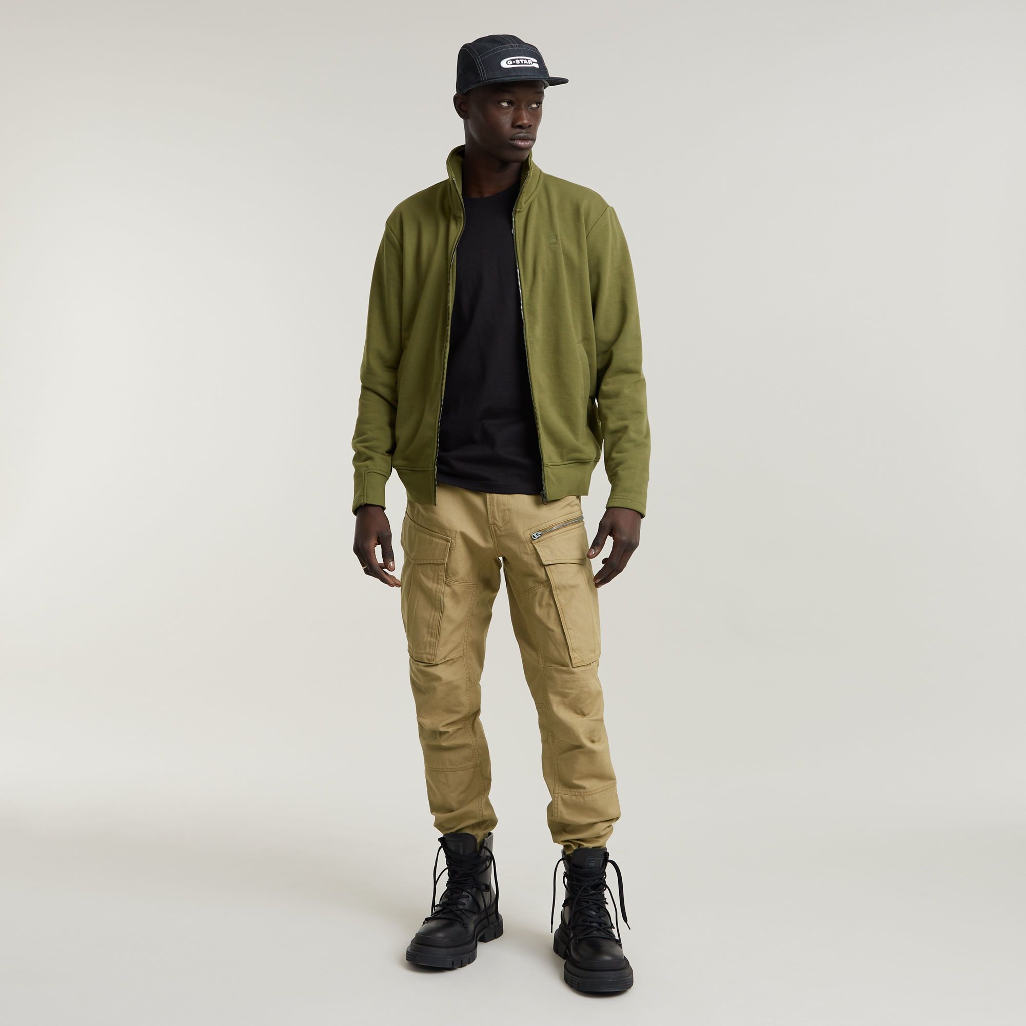 G-Star RAW Nifous Sweater Met Rits Groen Heren