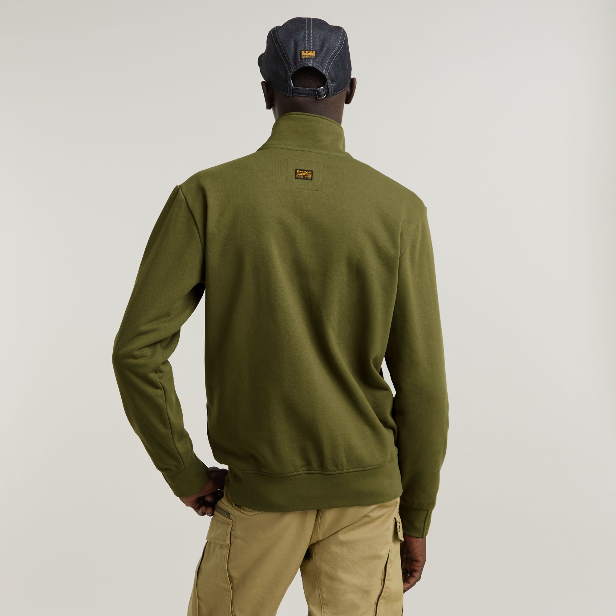 G-Star RAW Nifous Sweater Met Rits Groen Heren