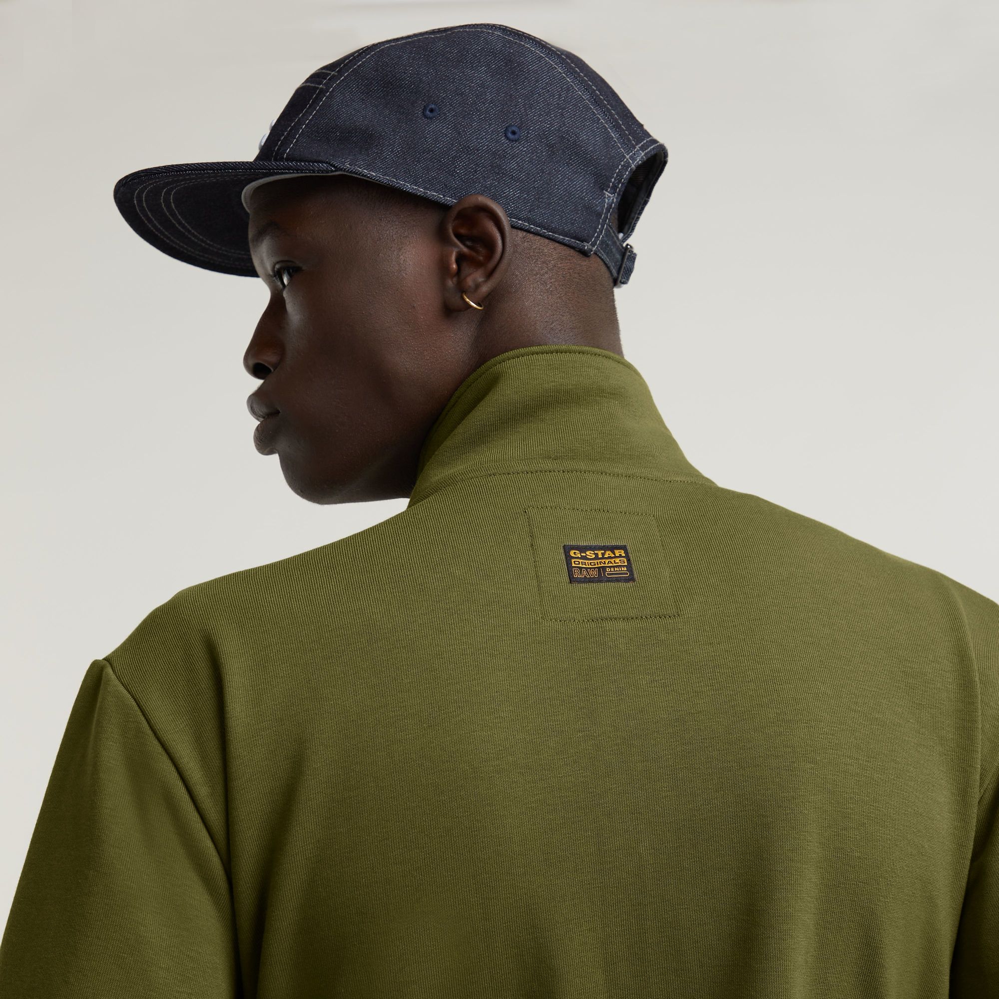 G-Star RAW Nifous Sweater Met Rits Groen Heren
