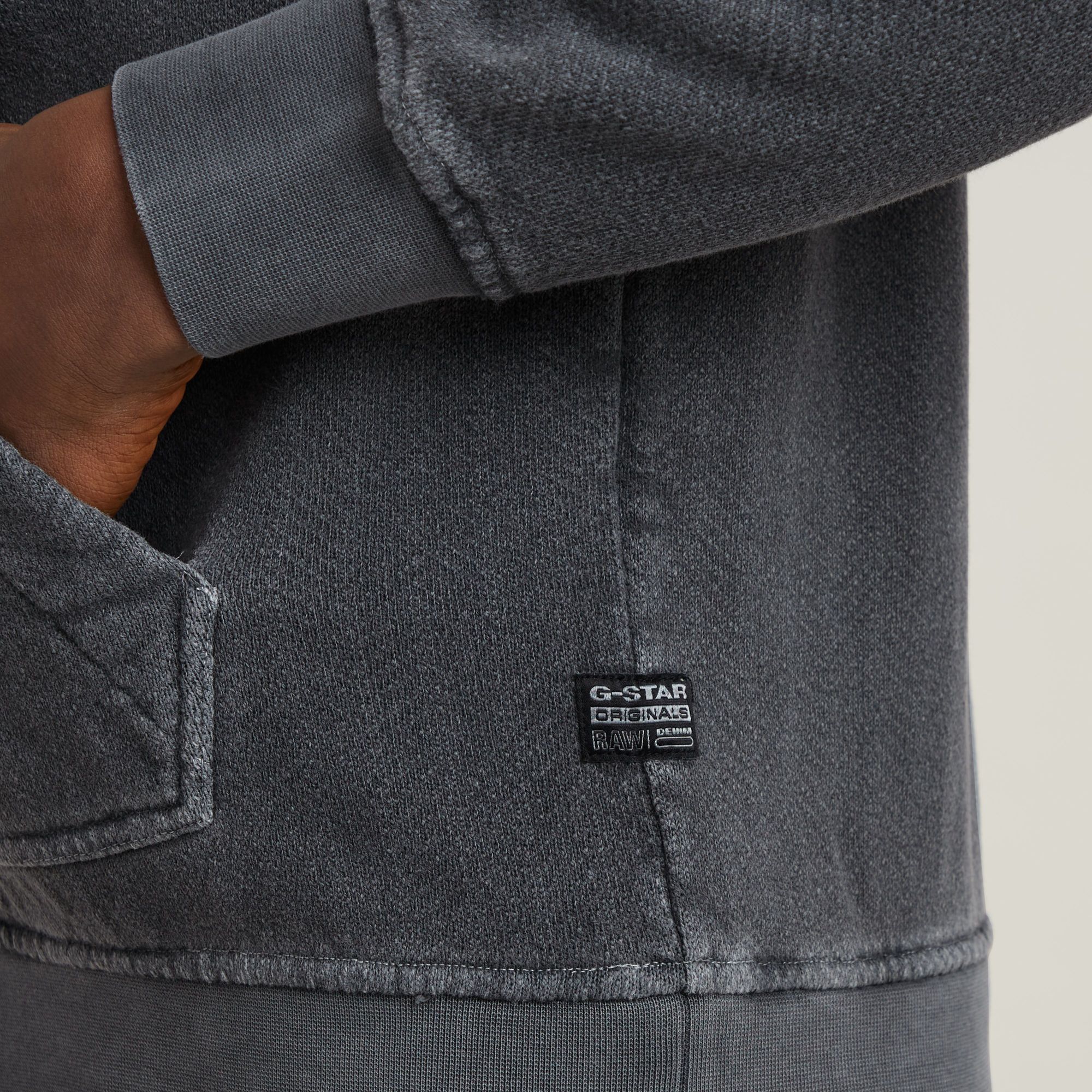G-Star RAW Overdyed Hoodie Zwart Heren
