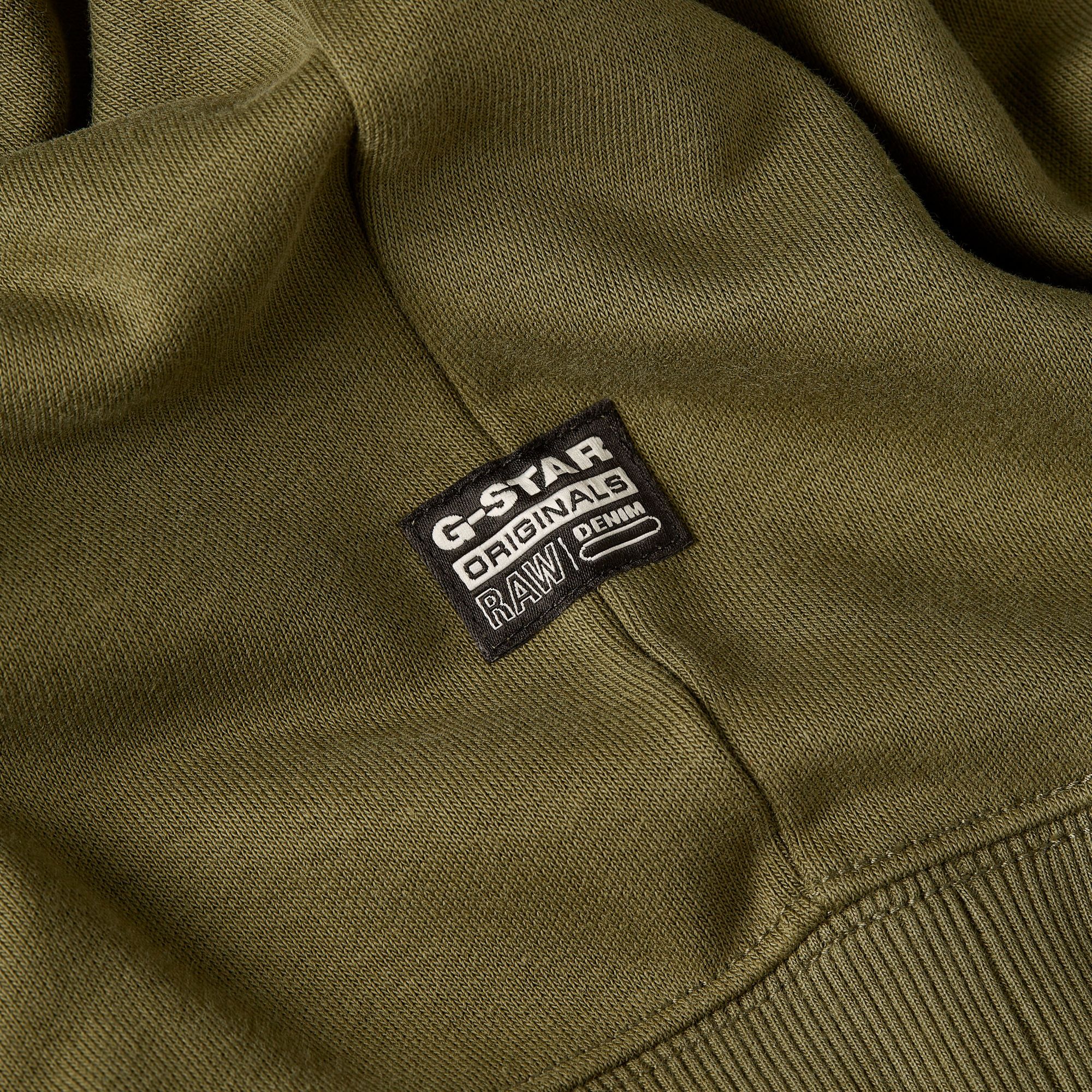 G-Star RAW Stacked Old Skool Logo Sweater Groen Heren