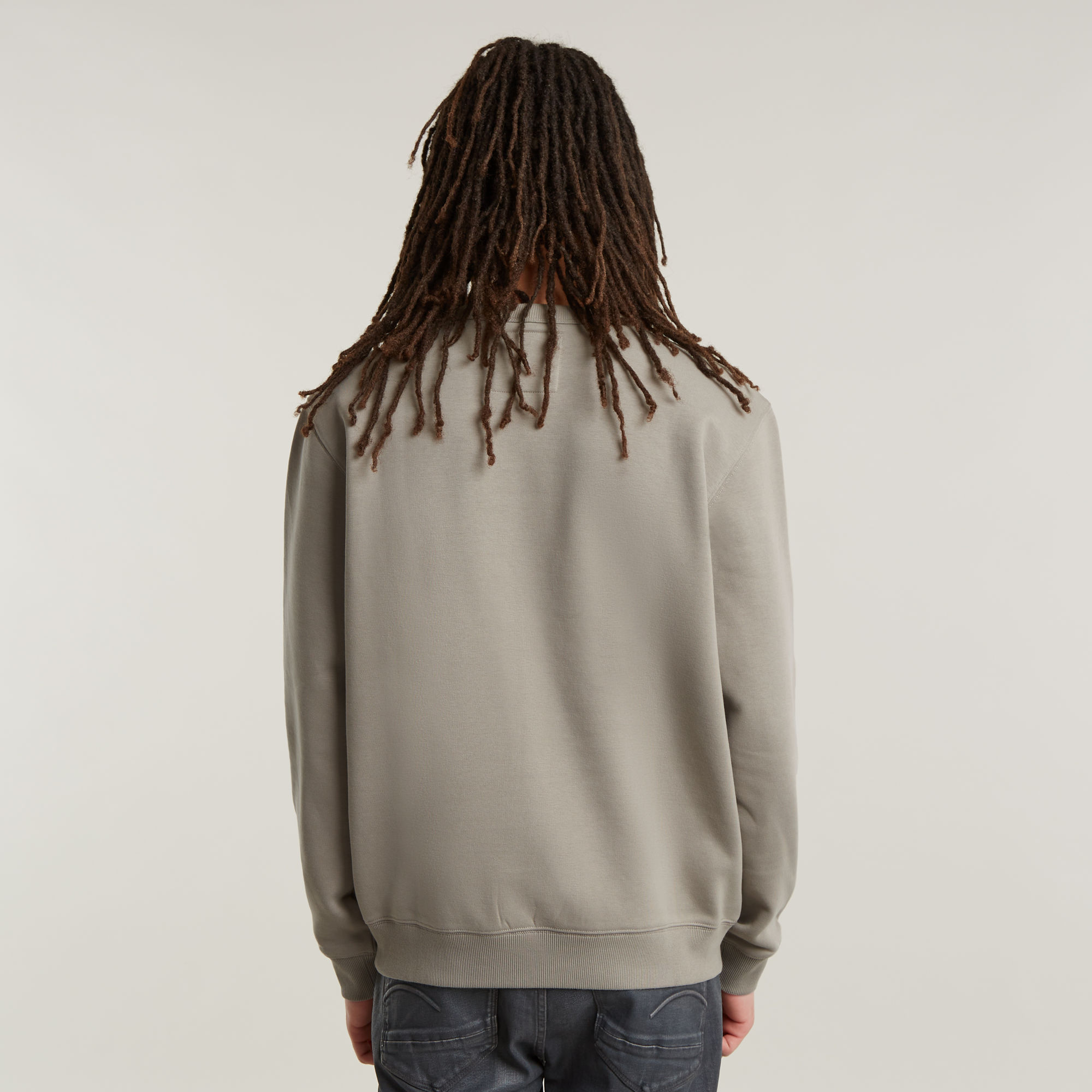 G-Star RAW Stacked Old Skool Logo Sweater Beige Heren
