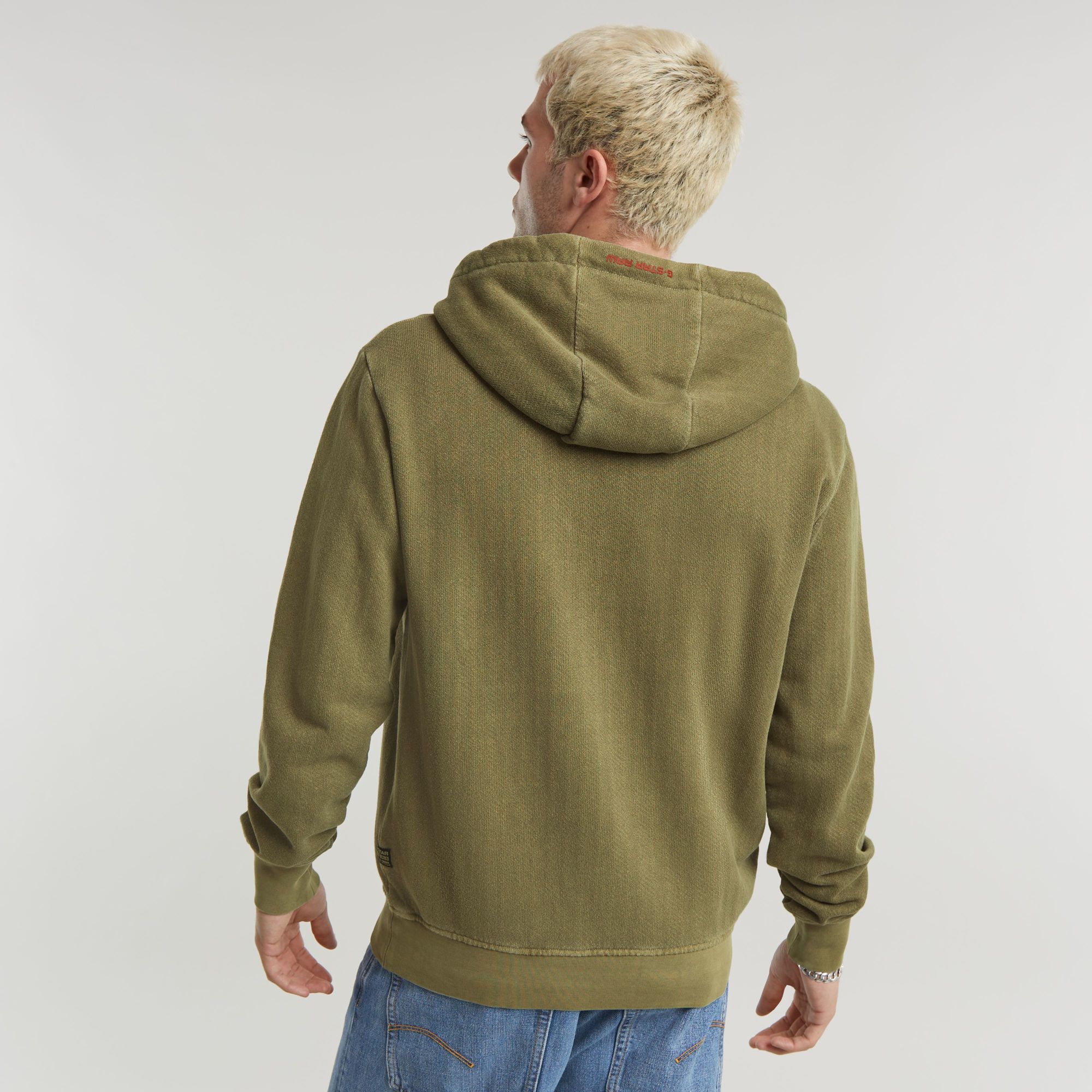 G-Star RAW Overdyed Hoodie Groen Heren