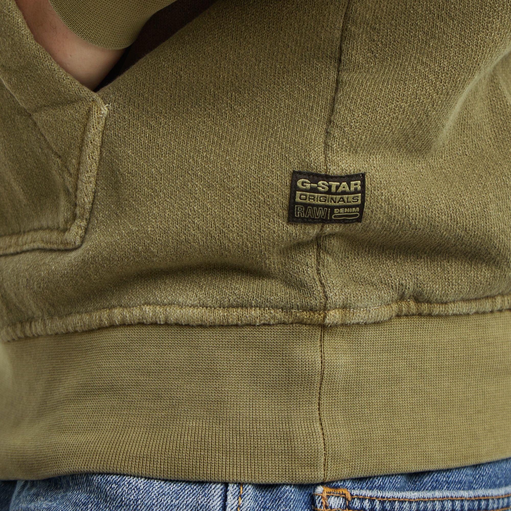 G-Star RAW Overdyed Hoodie Groen Heren