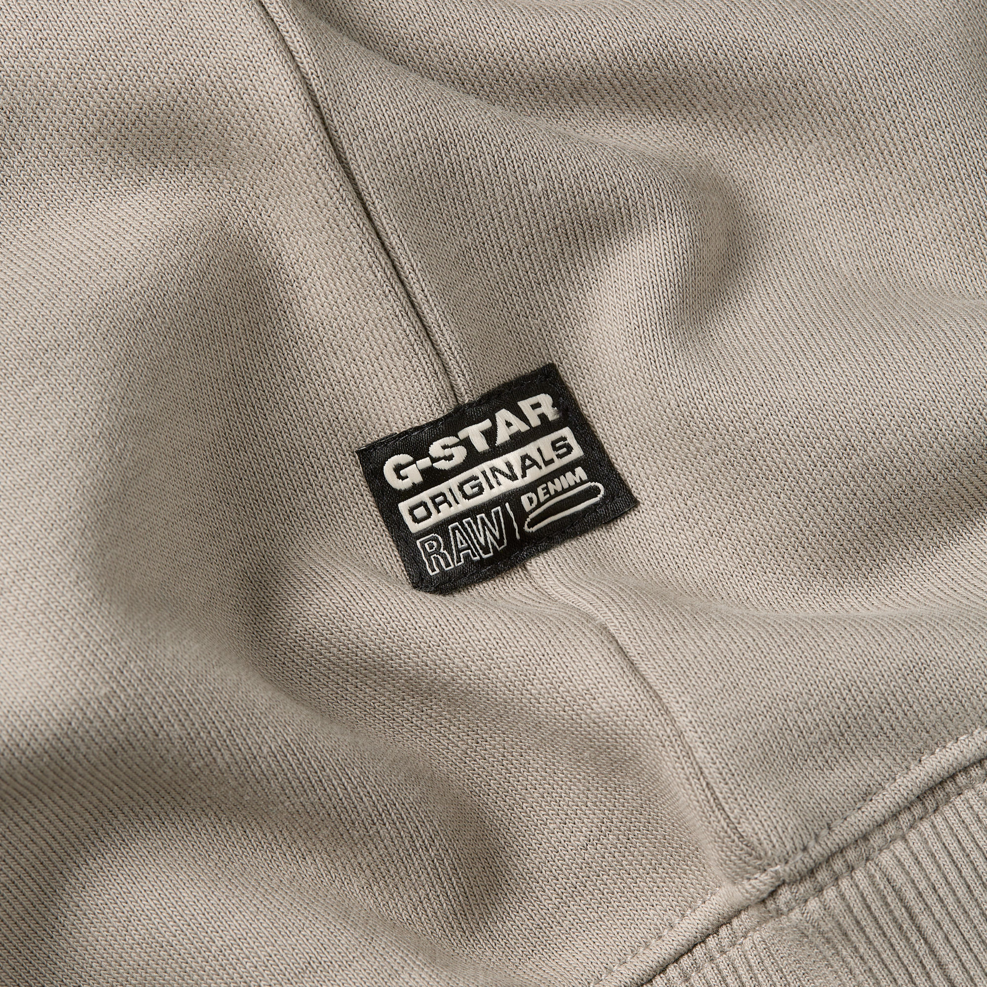 G-Star RAW Stacked Old Skool Logo Sweater Beige Heren