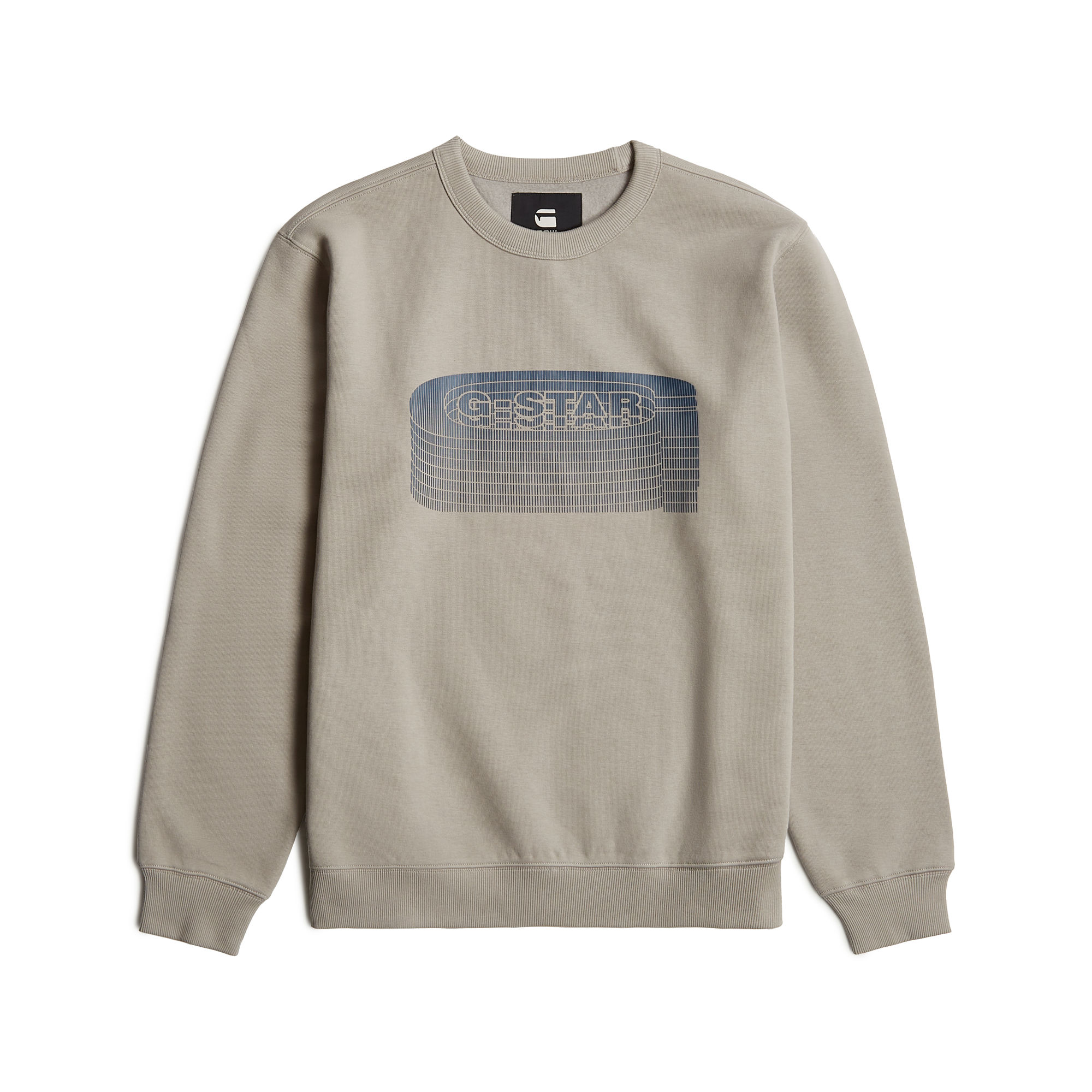 G-Star RAW Stacked Old Skool Logo Sweater Beige Heren