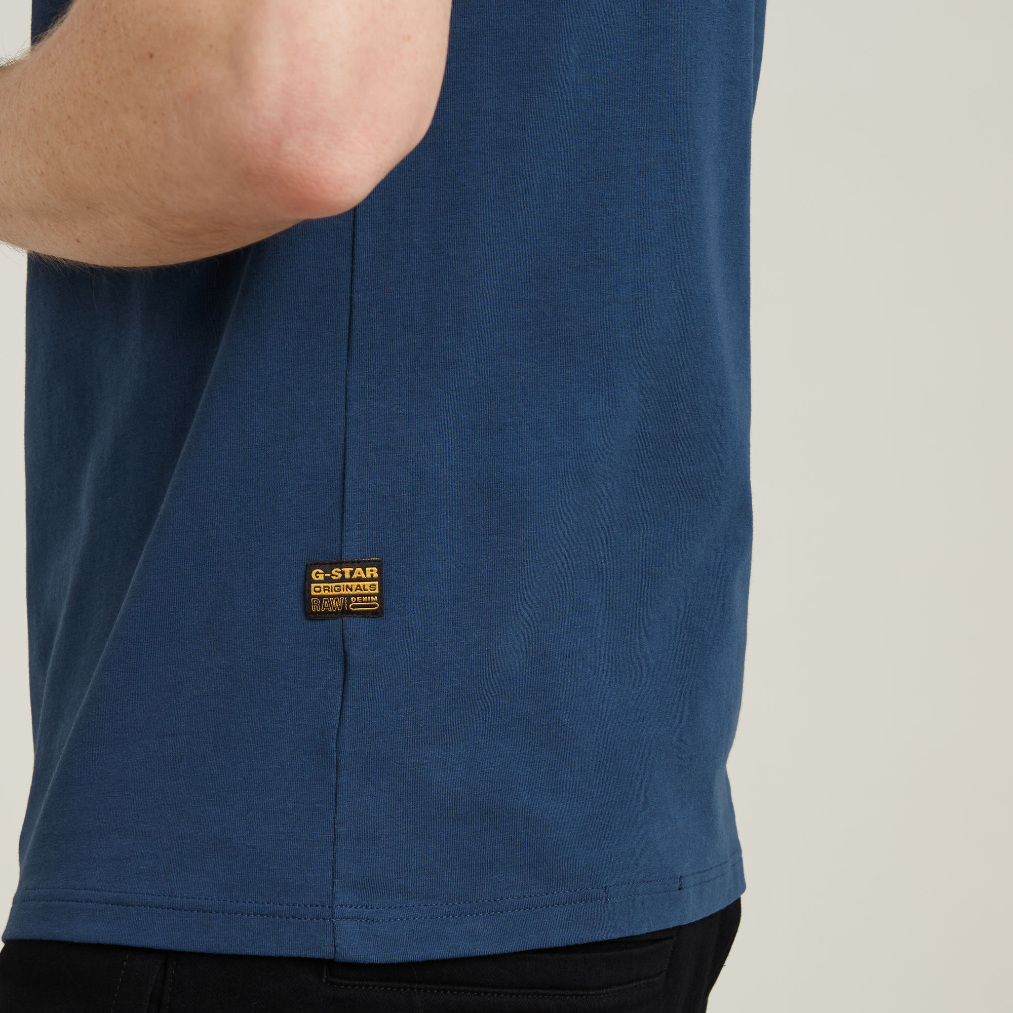 G-Star RAW Slim Base T-Shirt Midden blauw Heren