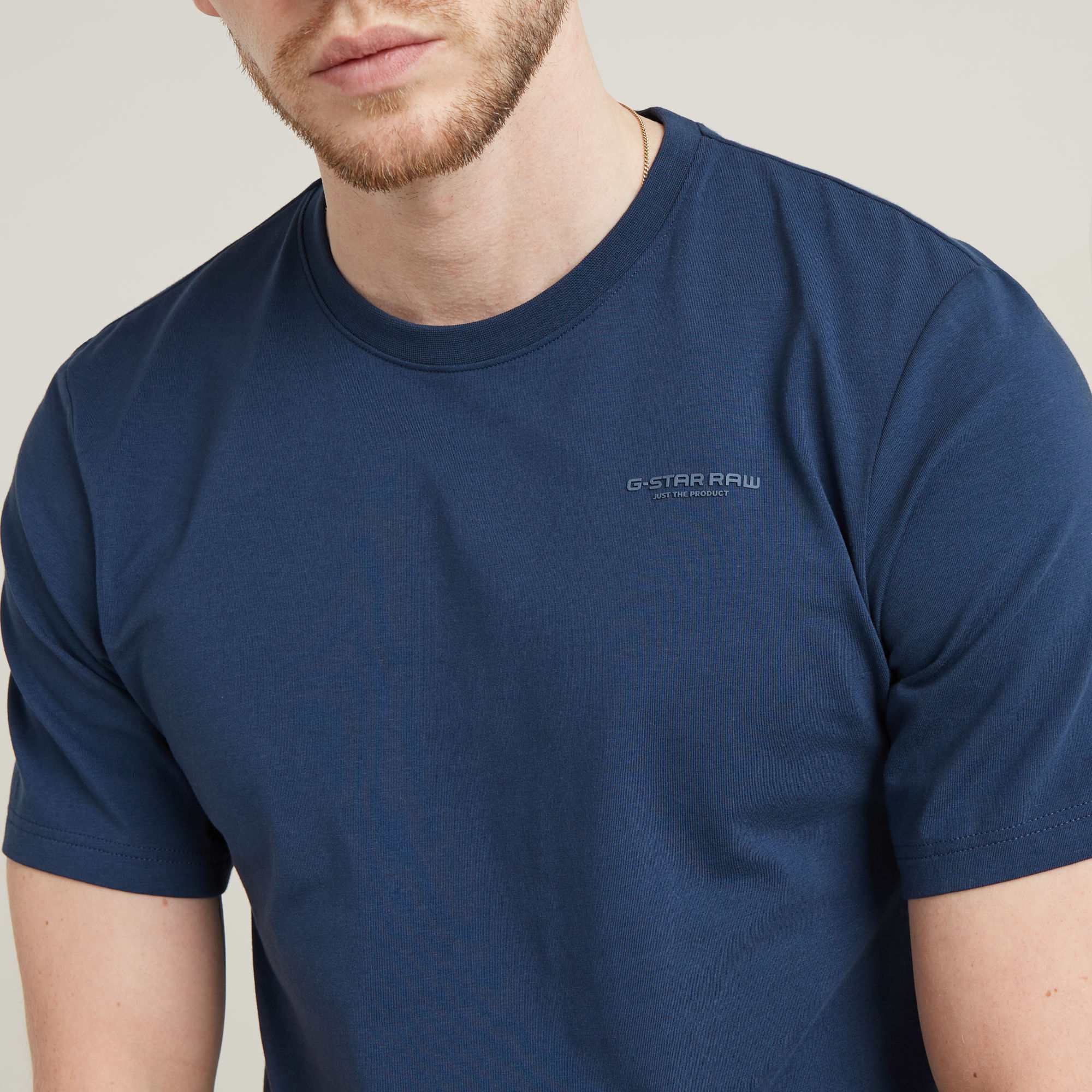 G-Star RAW Slim Base T-Shirt Midden blauw Heren