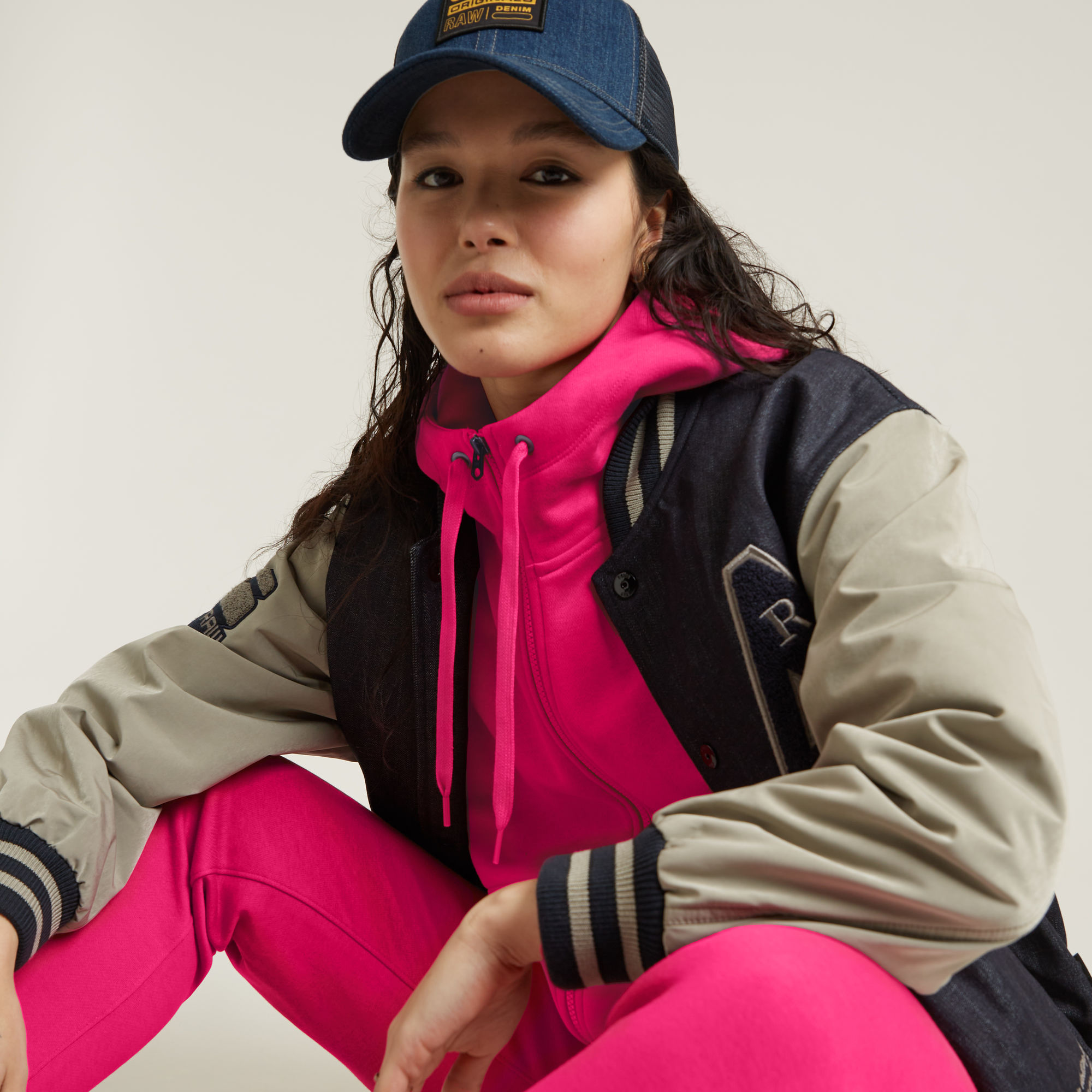 G-Star RAW Premium Core 2.1 Hoodie Met Rits Roze Dames