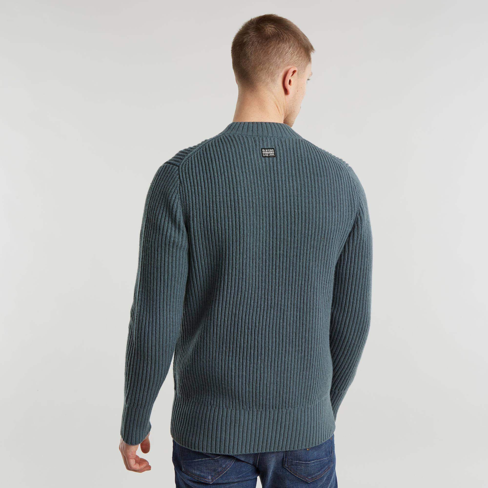 G-Star RAW Gebreide Trui Essential Grijs Heren