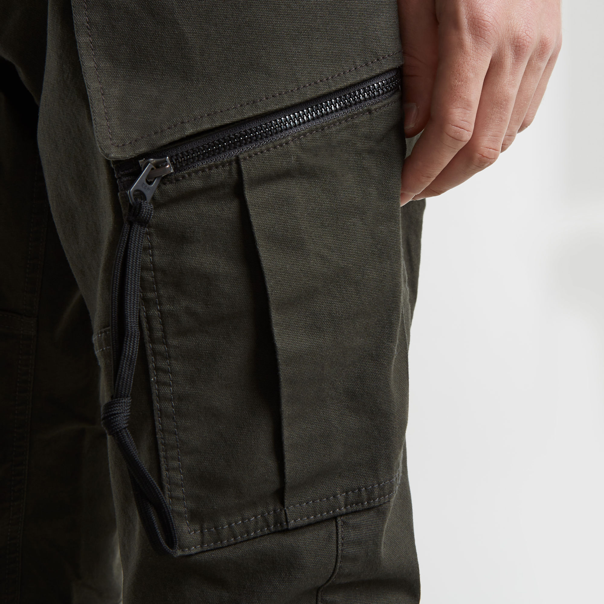 G-Star RAW Zip Pocket 3D Skinny Cargo Broek 2.0 Grijs Heren