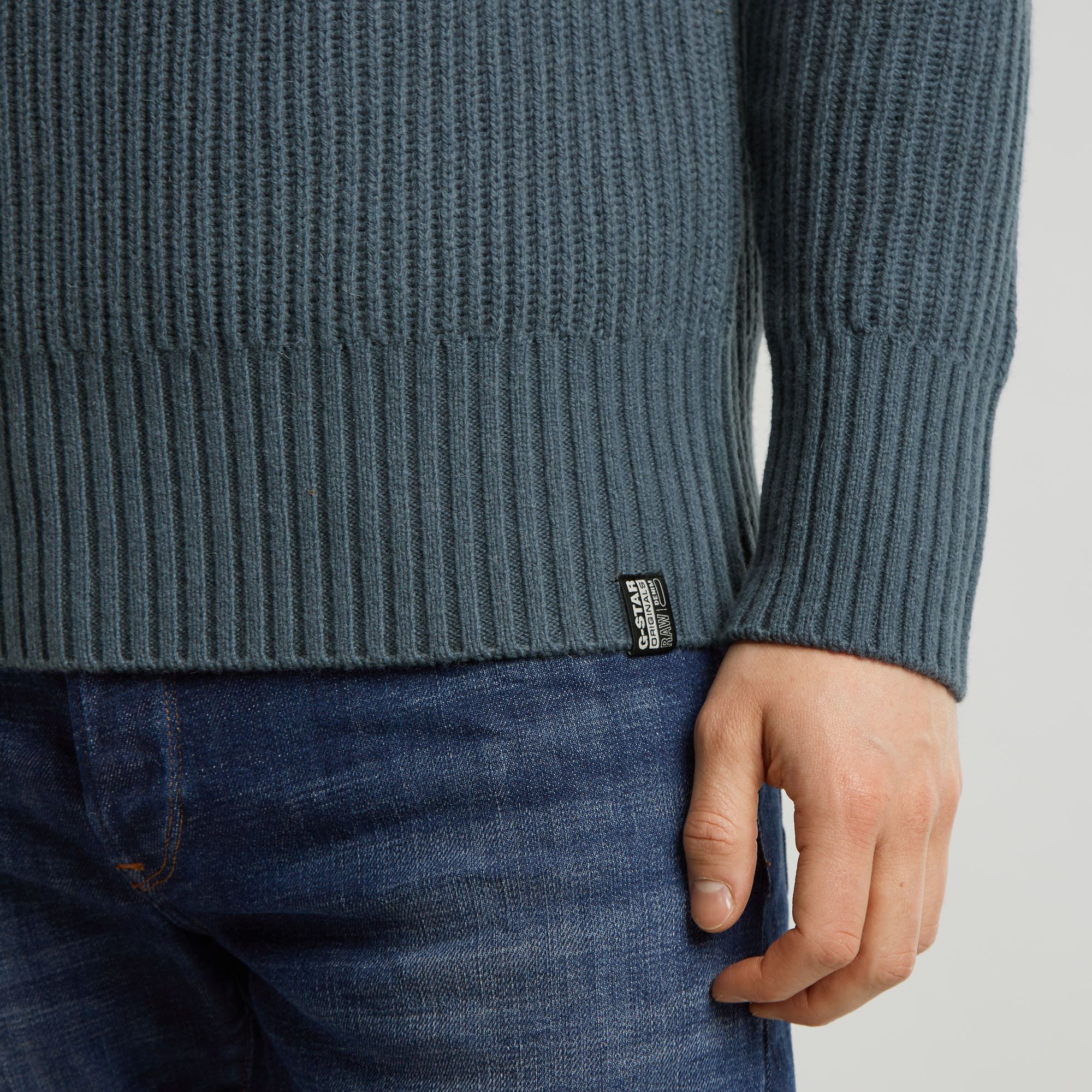 G-Star RAW Gebreide Trui Essential Grijs Heren