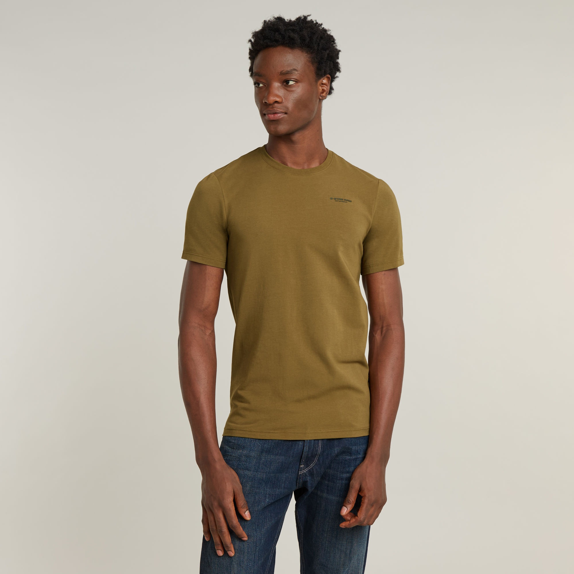G-Star RAW Slim Base T-Shirt Bruin Heren