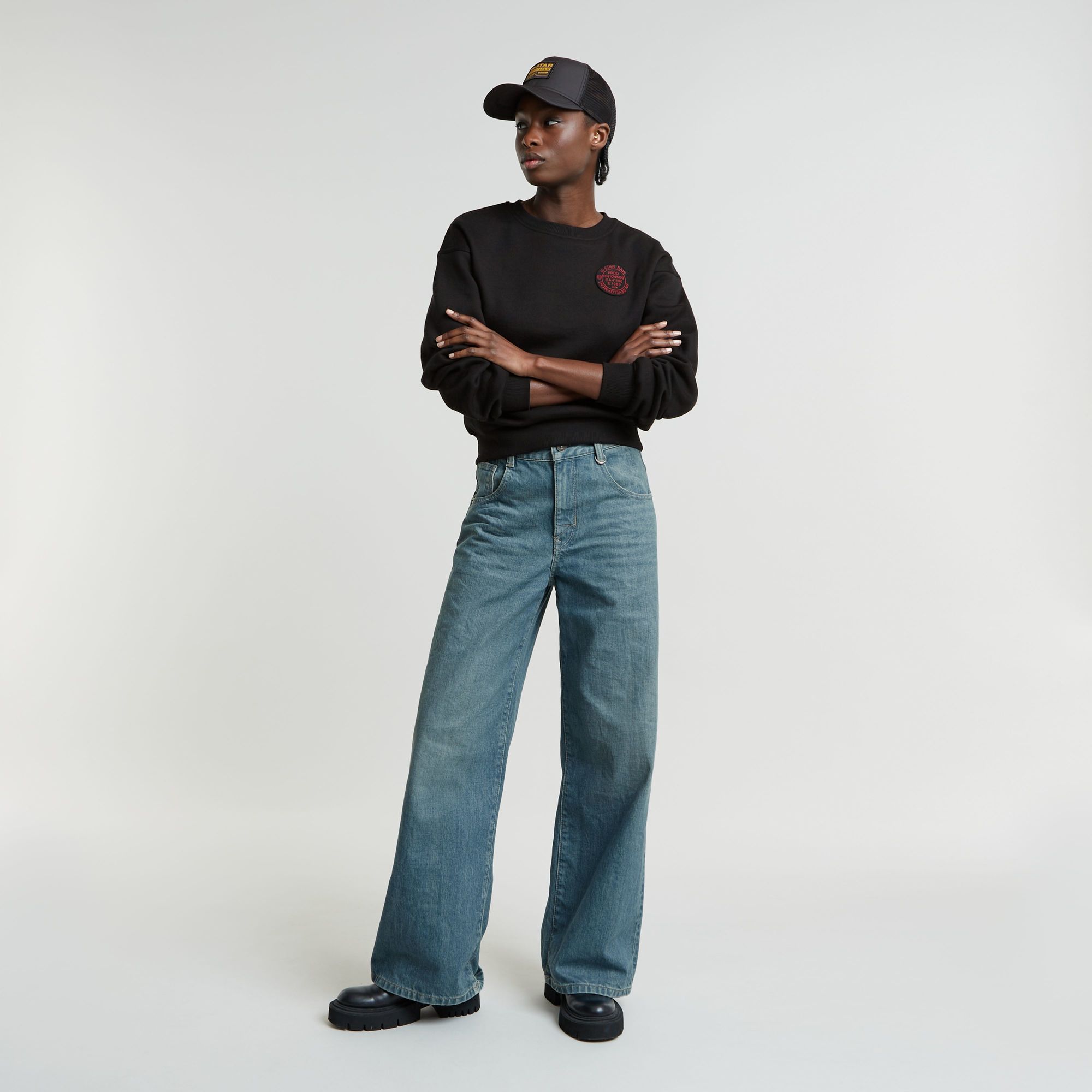 G-Star RAW Skater High Loose Jeans Midden blauw Dames