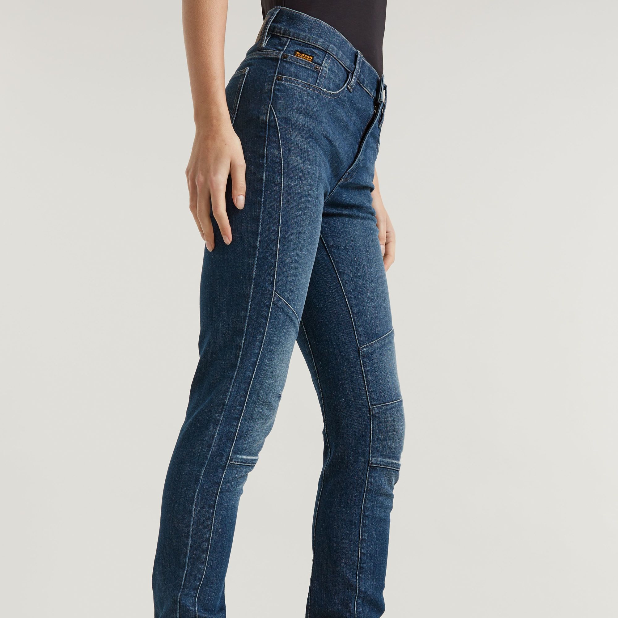 G-Star RAW Ace 2.0 Biker Slim Straight Jeans Donkerblauw Dames