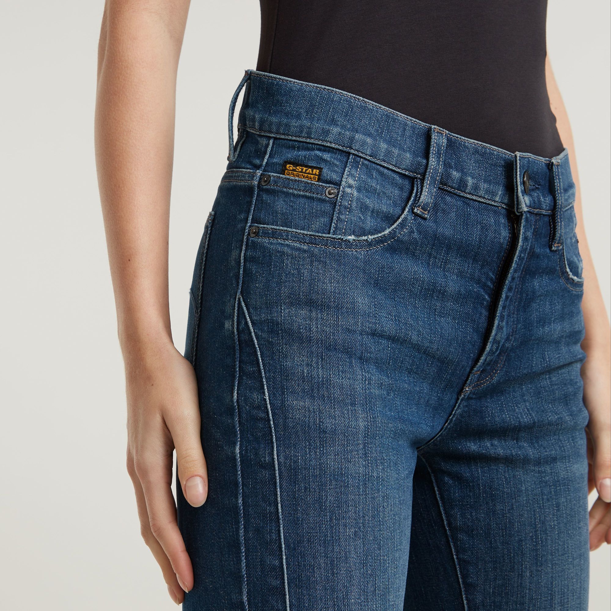 G-Star RAW Ace 2.0 Biker Slim Straight Jeans Donkerblauw Dames