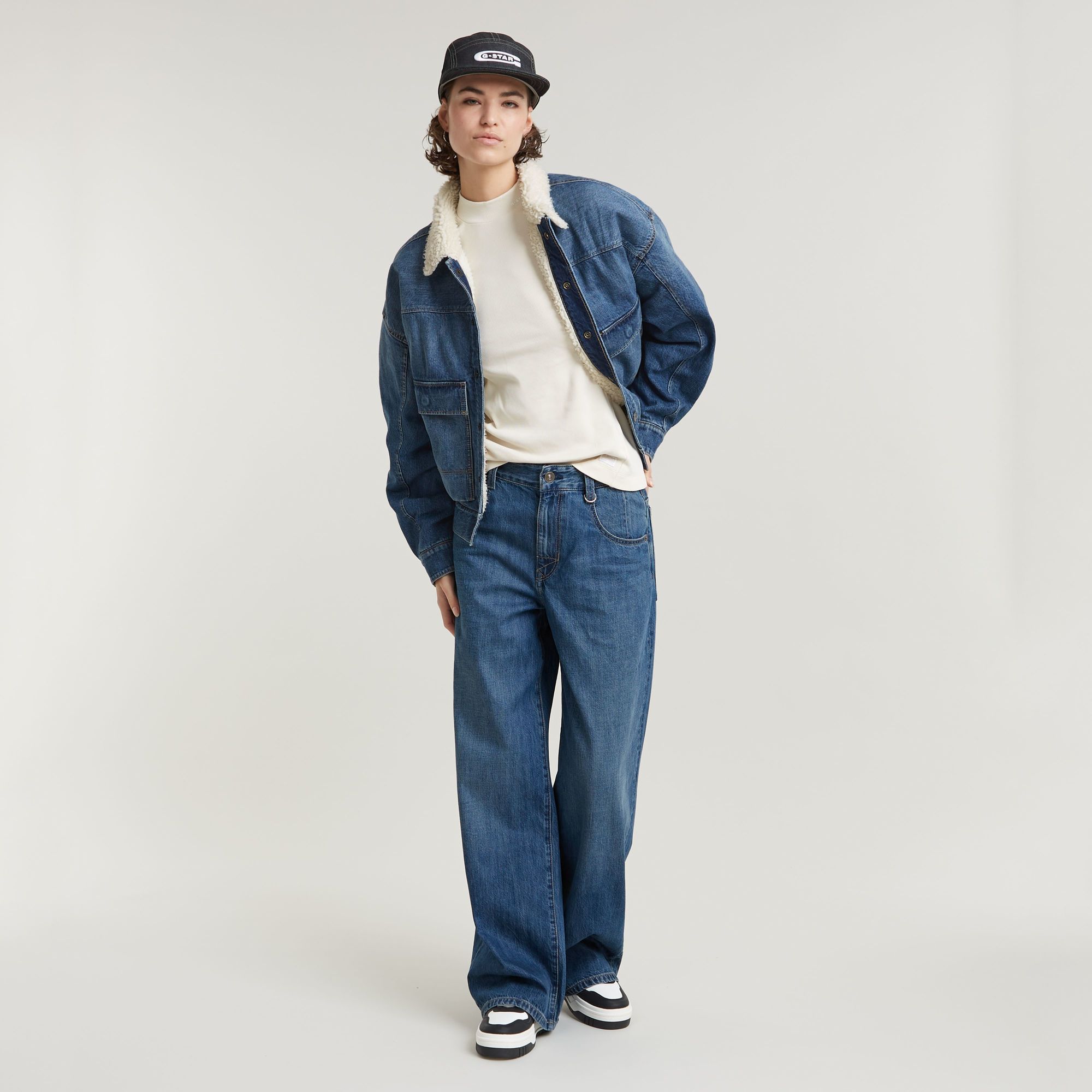G-Star RAW Skater High Loose Jeans Midden blauw Dames