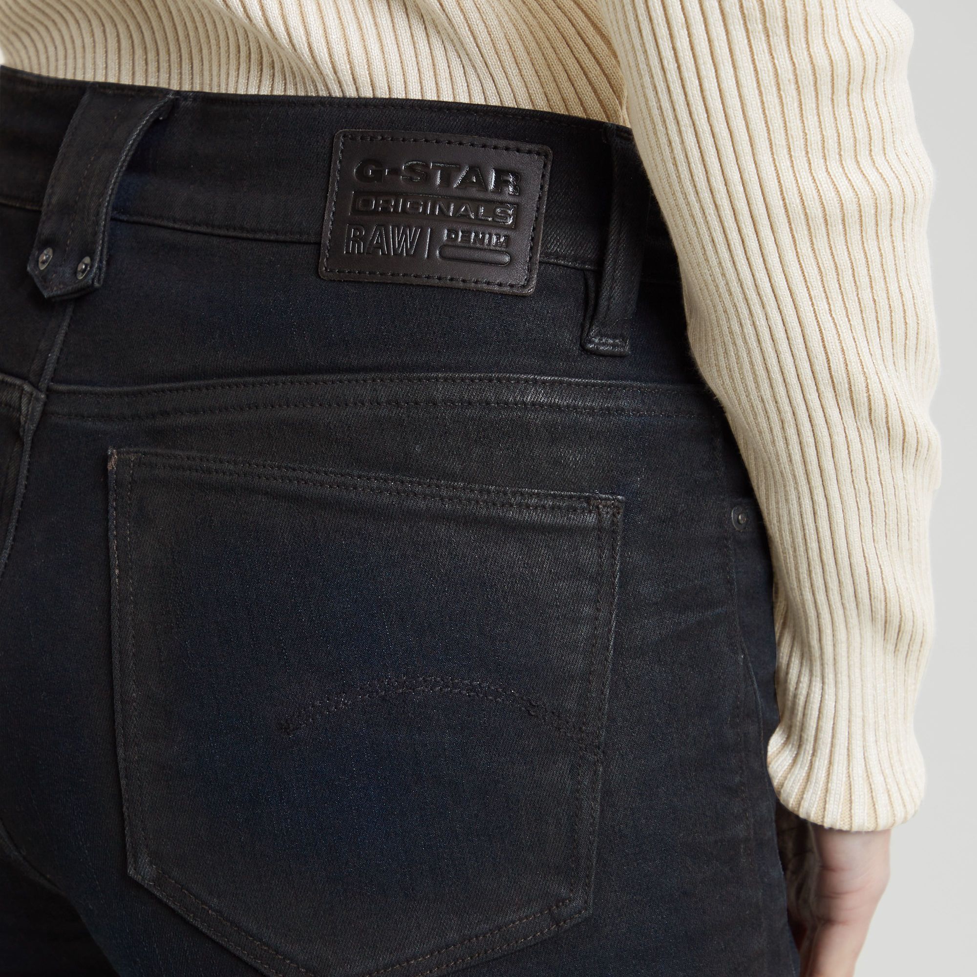 G-Star RAW Ace 2.0 Biker Slim Straight Jeans Donkerblauw Dames