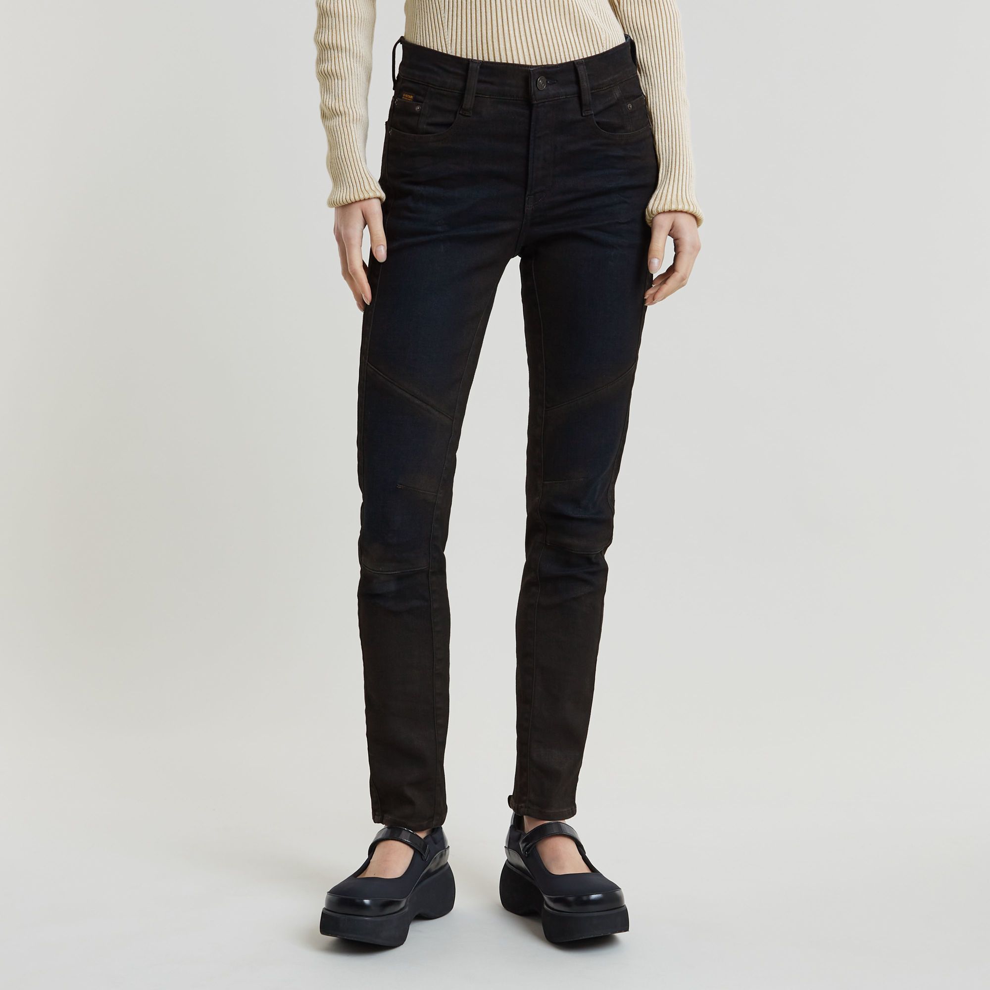 Ace 2.0 Biker Slim Straight Jeans - Dunkelblau - Damen