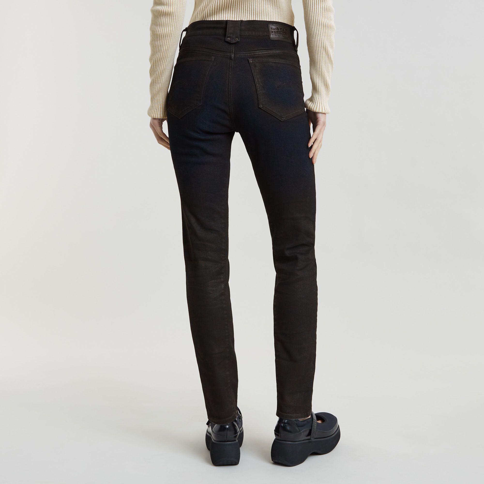 G-Star RAW Ace 2.0 Biker Slim Straight Jeans Donkerblauw Dames