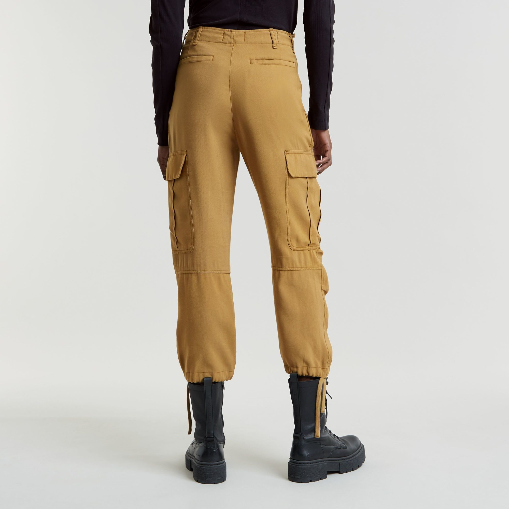 G-Star RAW Cargo Broek Cropped Drawcord Beige Dames
