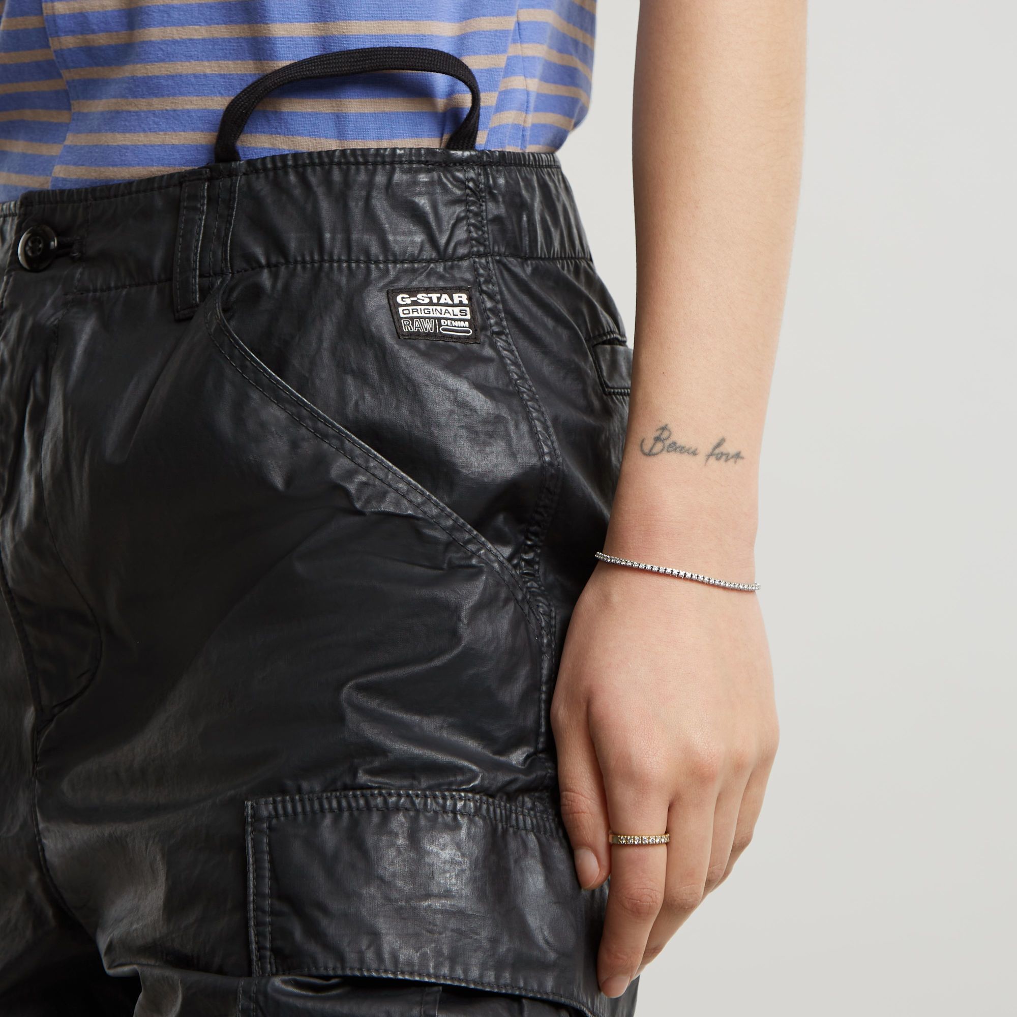 G-Star RAW Cargo Cropped Drawcord Zwart Dames